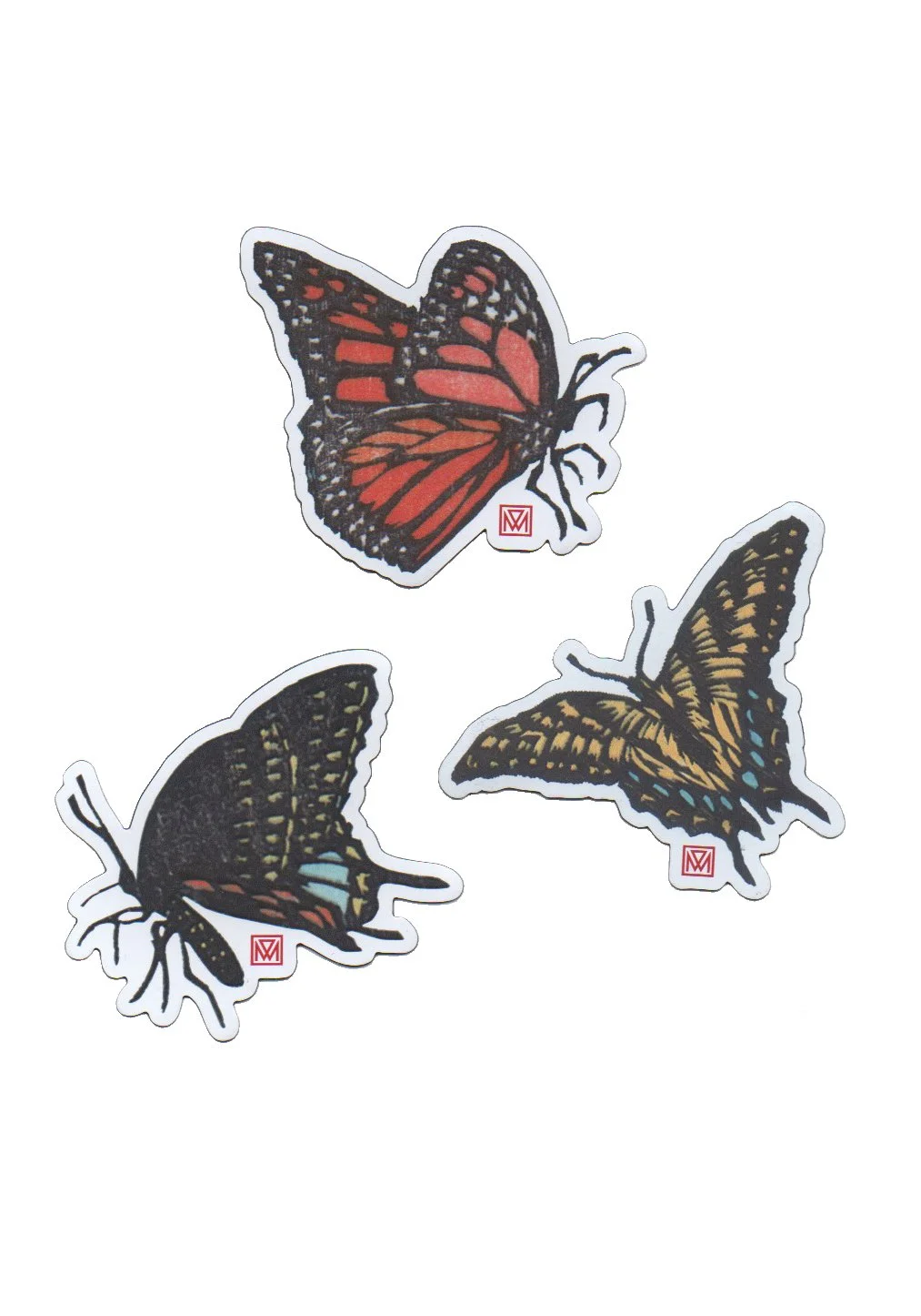 Set of 3 Woodcut Magnets (Set A)