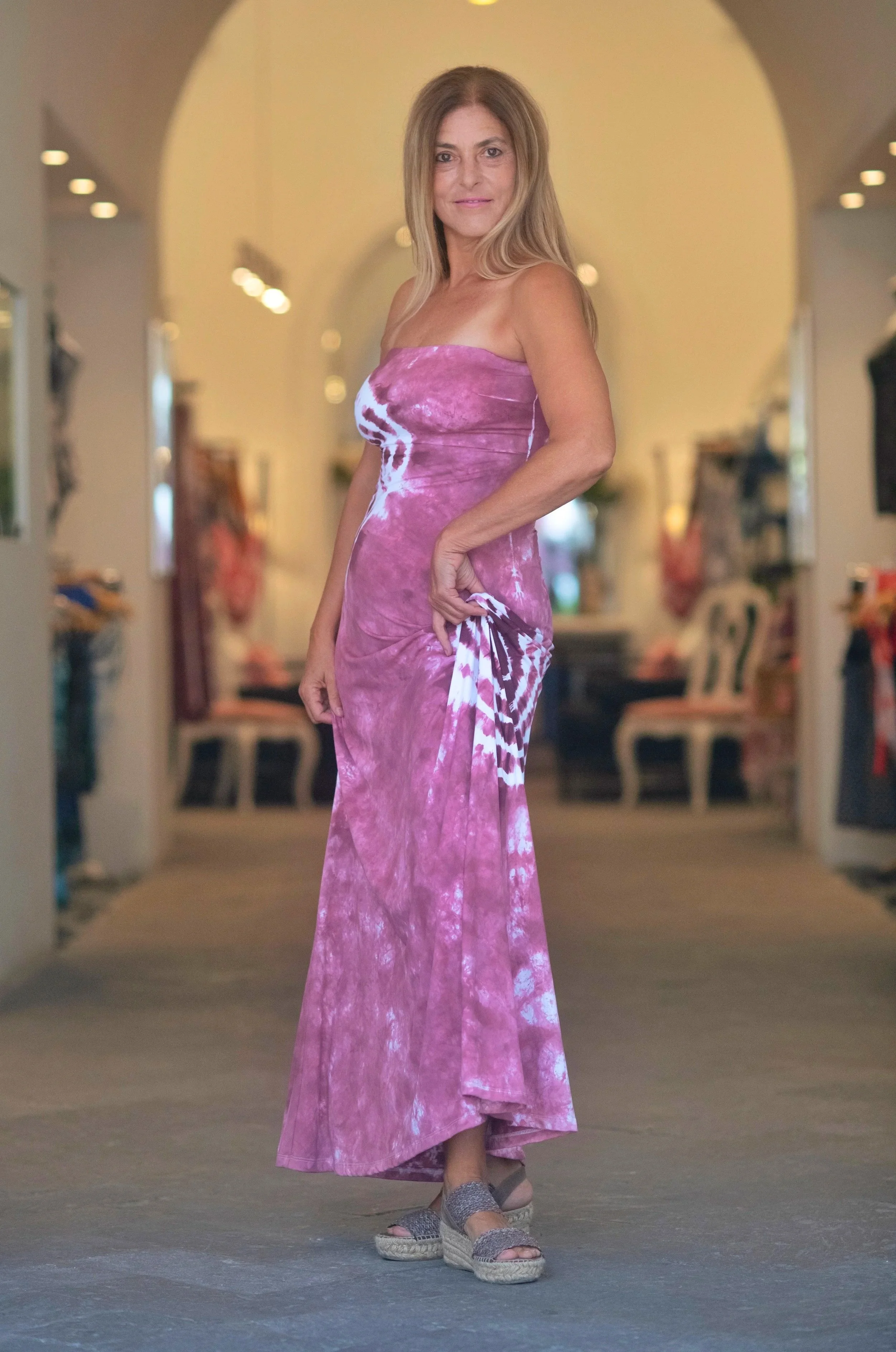 Maíz Largo Tie Dye - vino