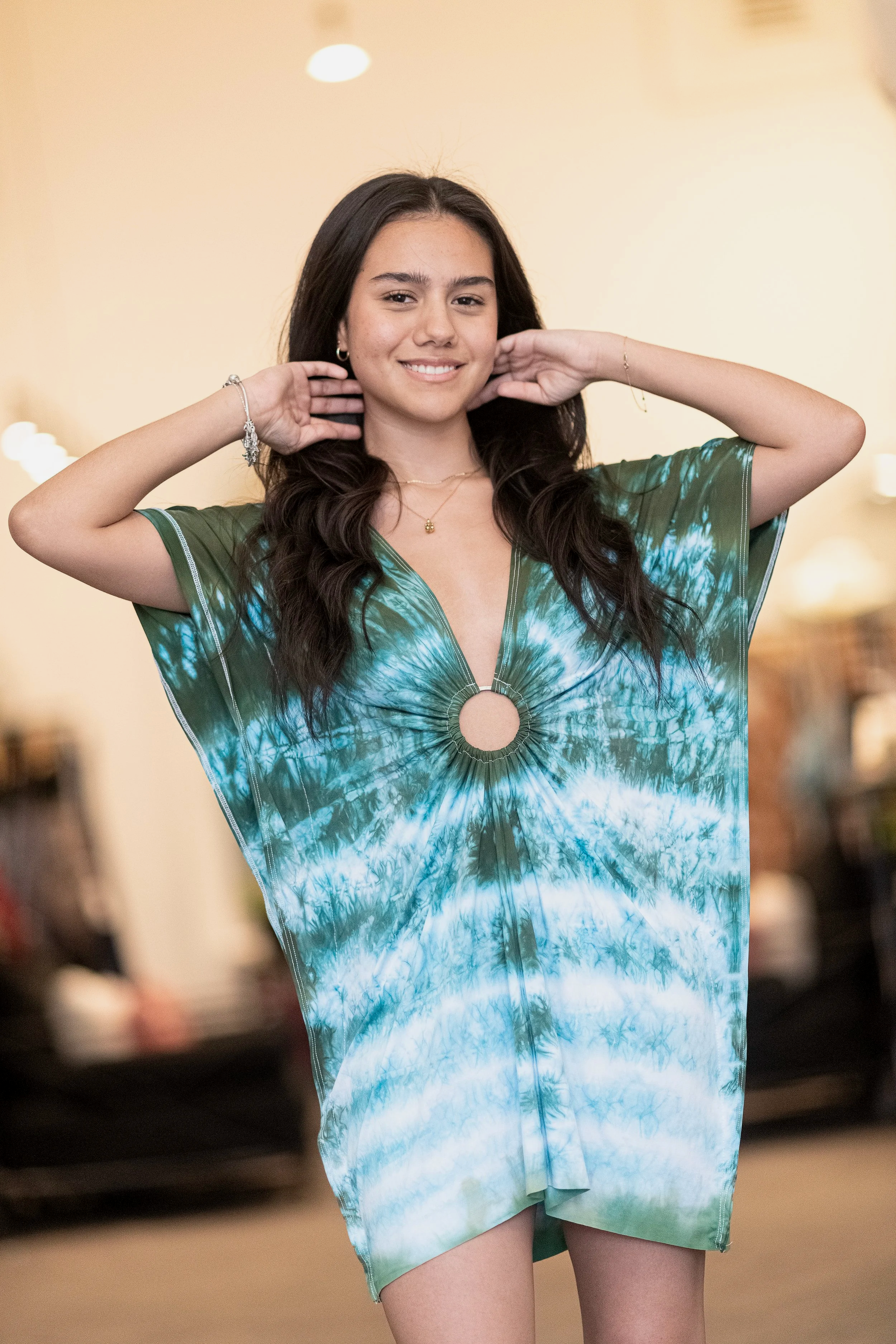 Marco Corto Tie Dye - verde agua argolla