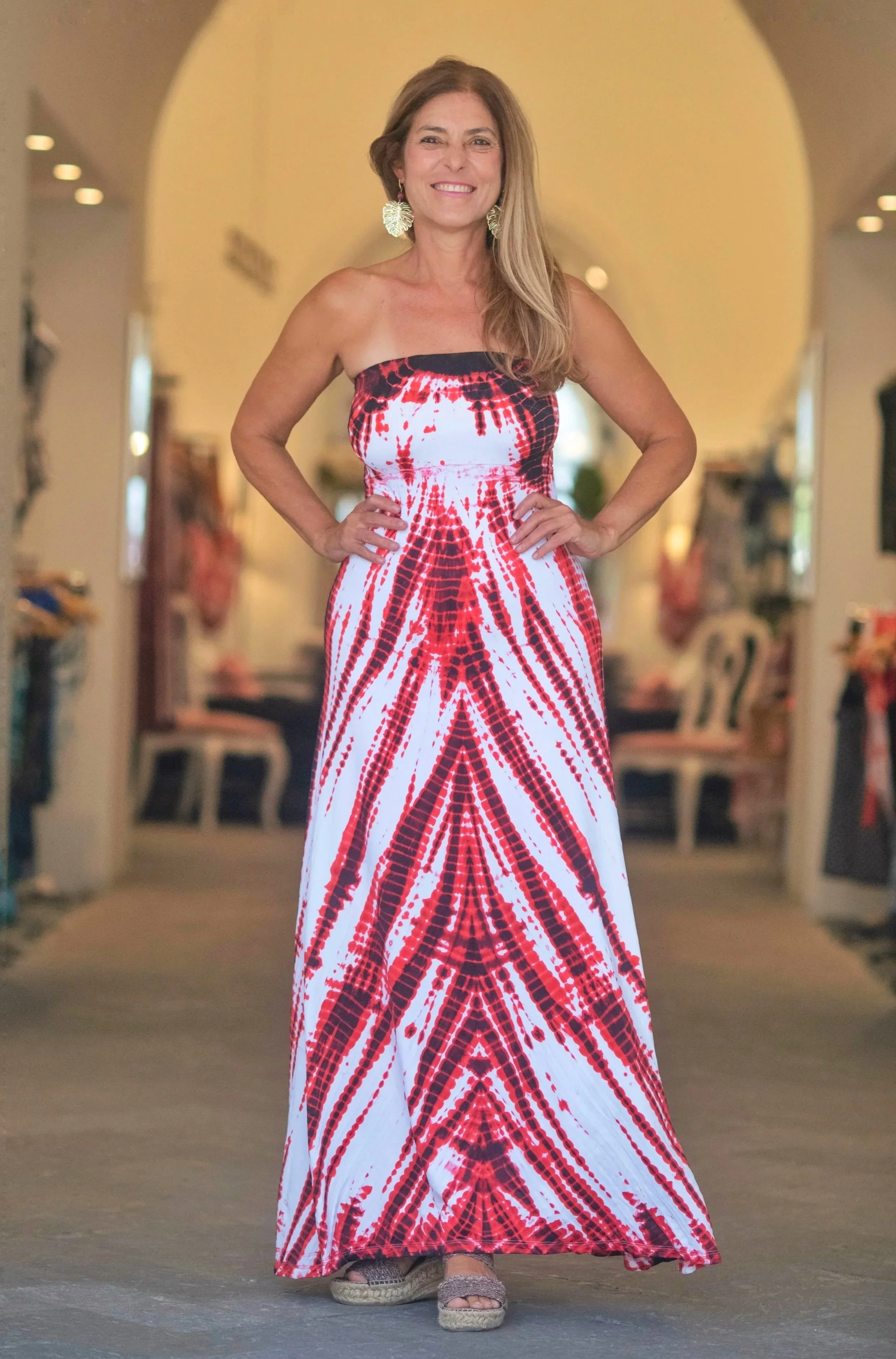 Maíz Largo Tie Dye - vino fuego mandala