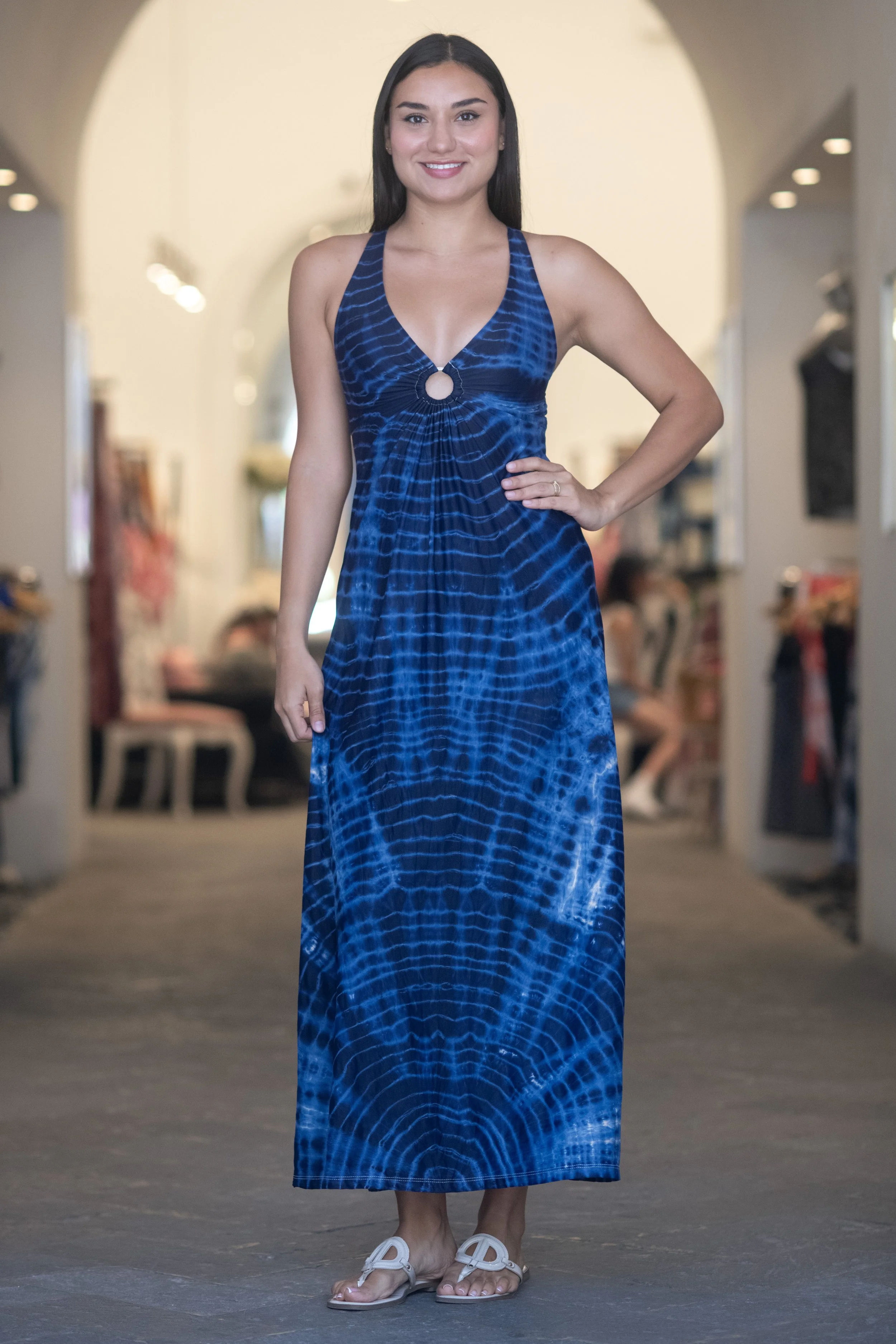 Regina Largo Tie Dye - azul marino mandala