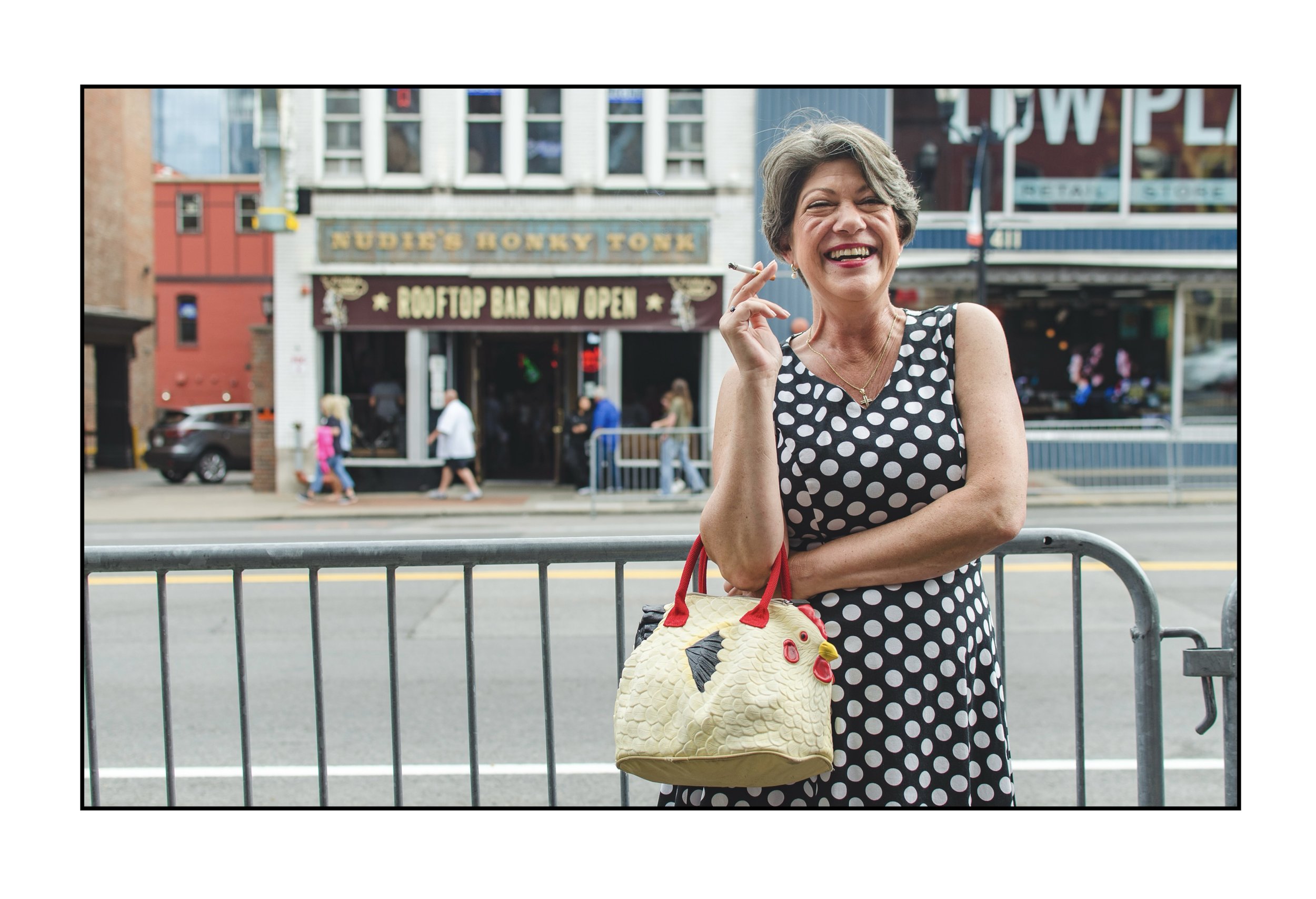 Chicken Purse Lady - Print