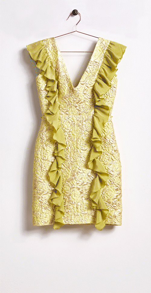 GIF of various Dreams in an Armoire Marta dresses on a white background.