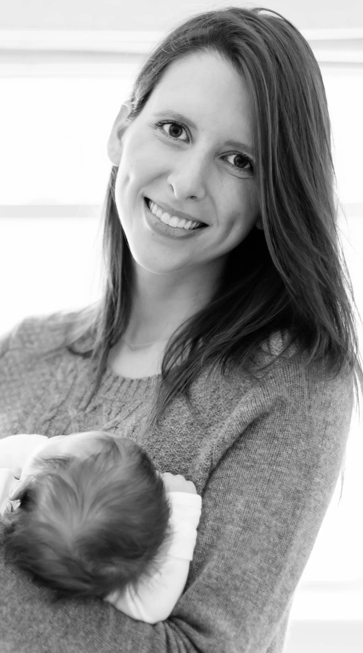 Erin Bergeron holding baby