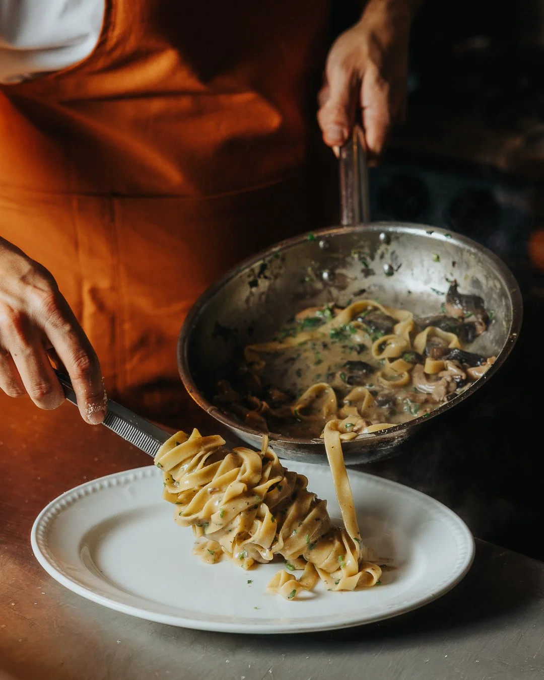 Seasonal mushroom tagliatelle. truflle pecorino. Fresh pasta. 10 Barrack st Syd CBD