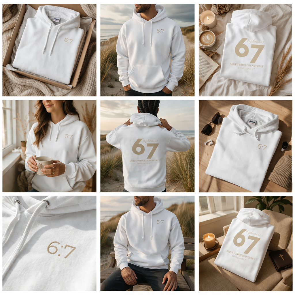 Ephesians 6:7 “Serve Wholeheartedly” Hoodie