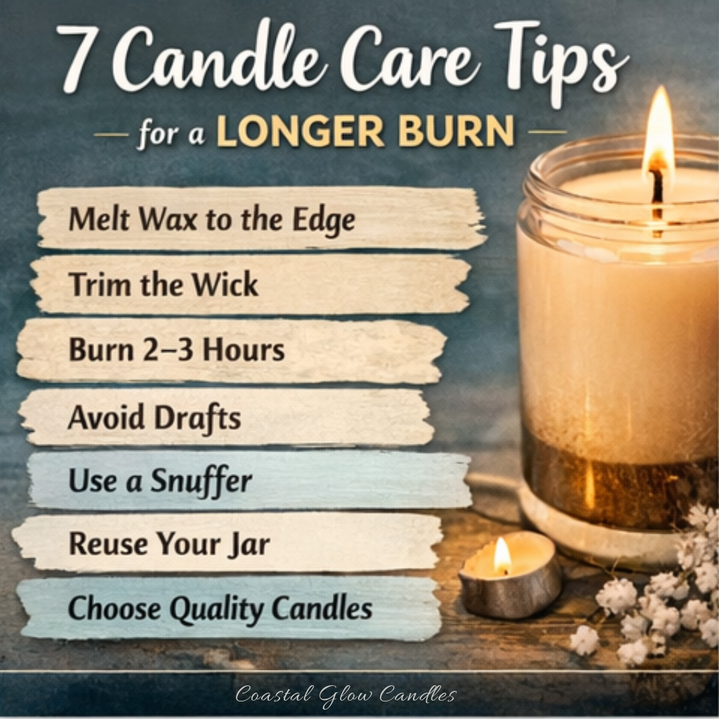 Image describing Candle Care Tips to achieve a longer Burn