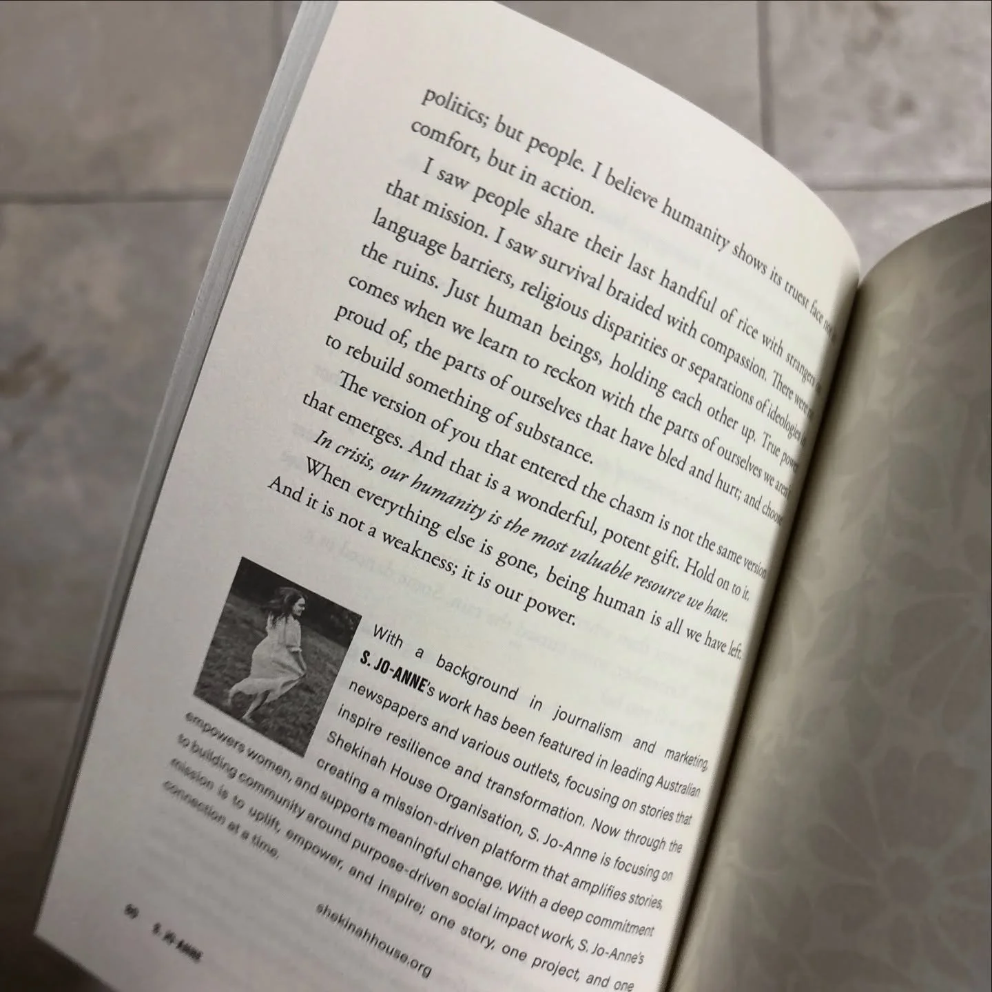 &lsquo;In crisis, our humanity is the most valuable resource we have. When everything else is gone, being human is all we have left. And it is not a weakness; it is our power.&rsquo; 

Prayers, love and condolences to all affected by the tragic, horr