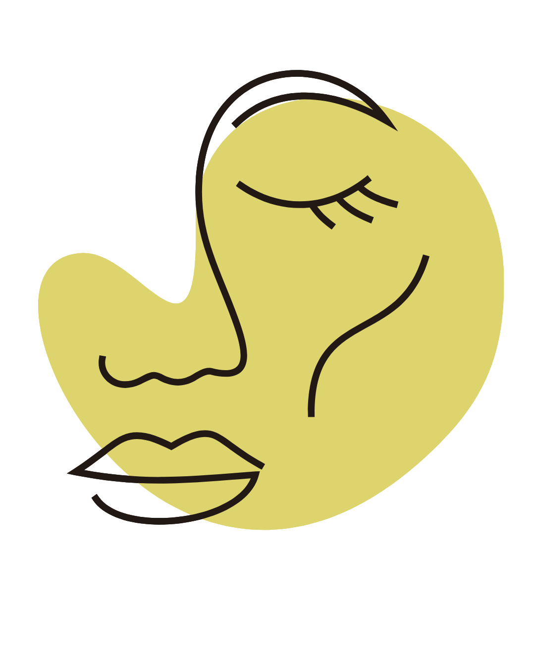Contemplating woman 