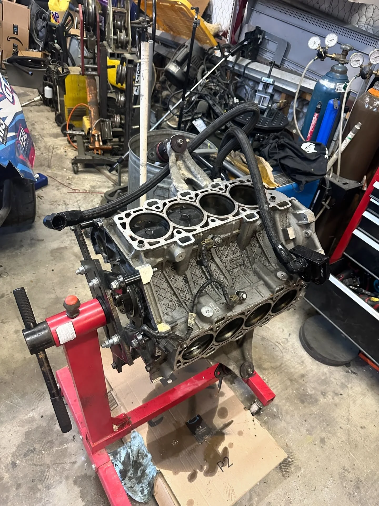 Been busy in the shop. The @texasspeed shortblock looks fantastic and is ready to go, i got some heads strapped down for a line hone and getting the rest of the engine ready to go back together. Let the off season work commence!

&mdash;&mdash;&mdash