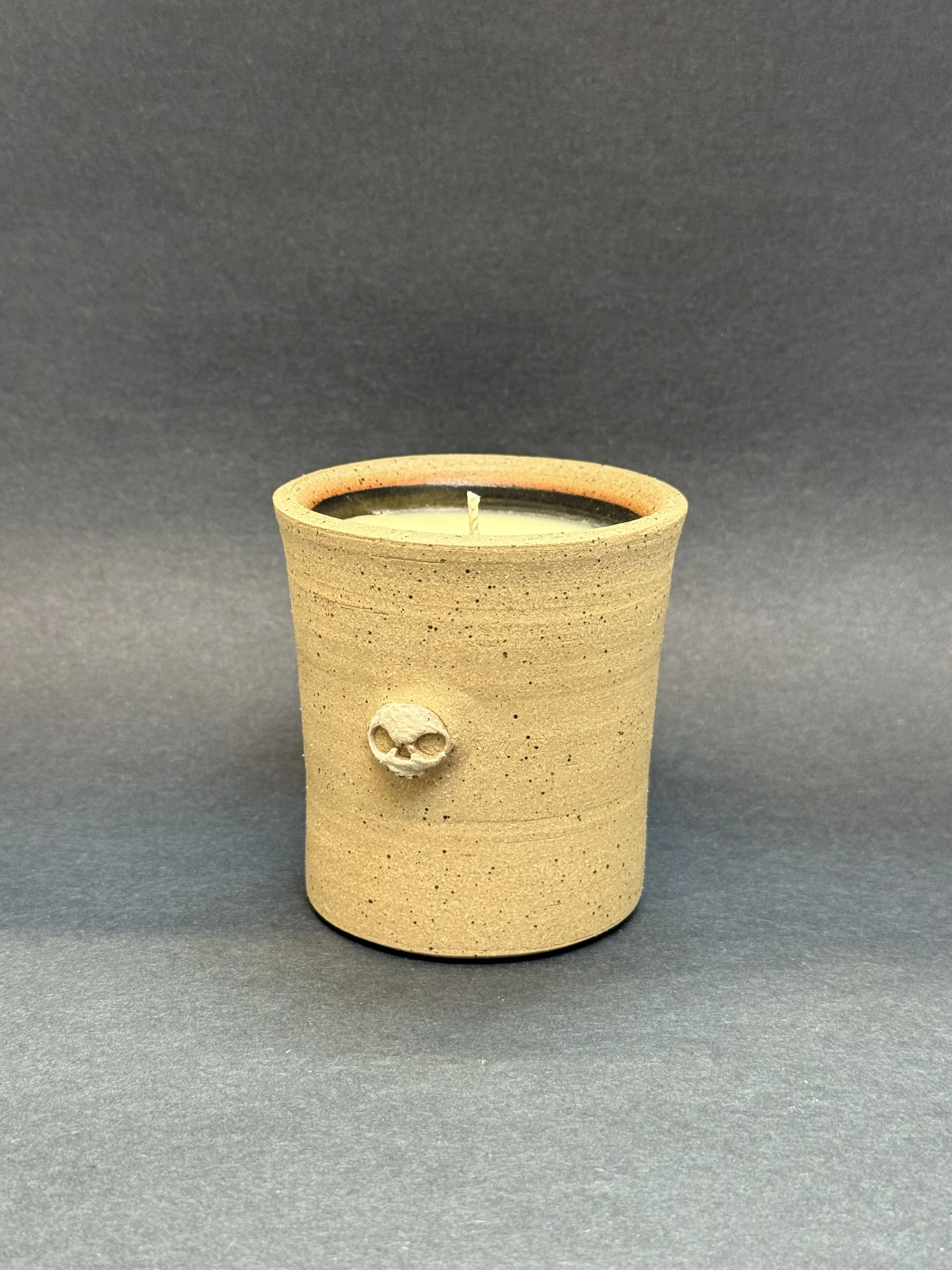 moon milk skull candle
