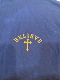 Believe Cross T-Shirt Navy Blu Cap 1