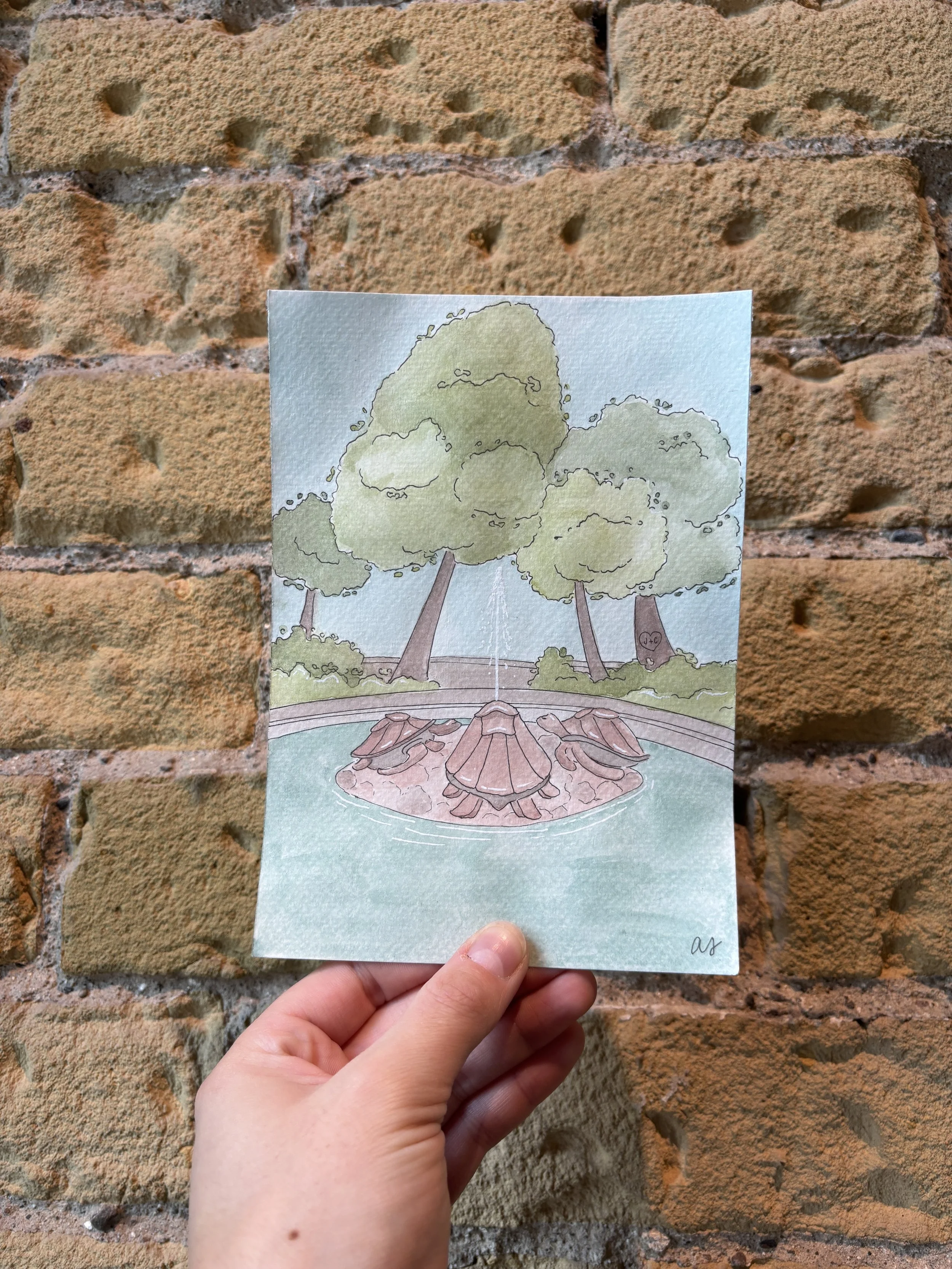 Engagement at the fountain