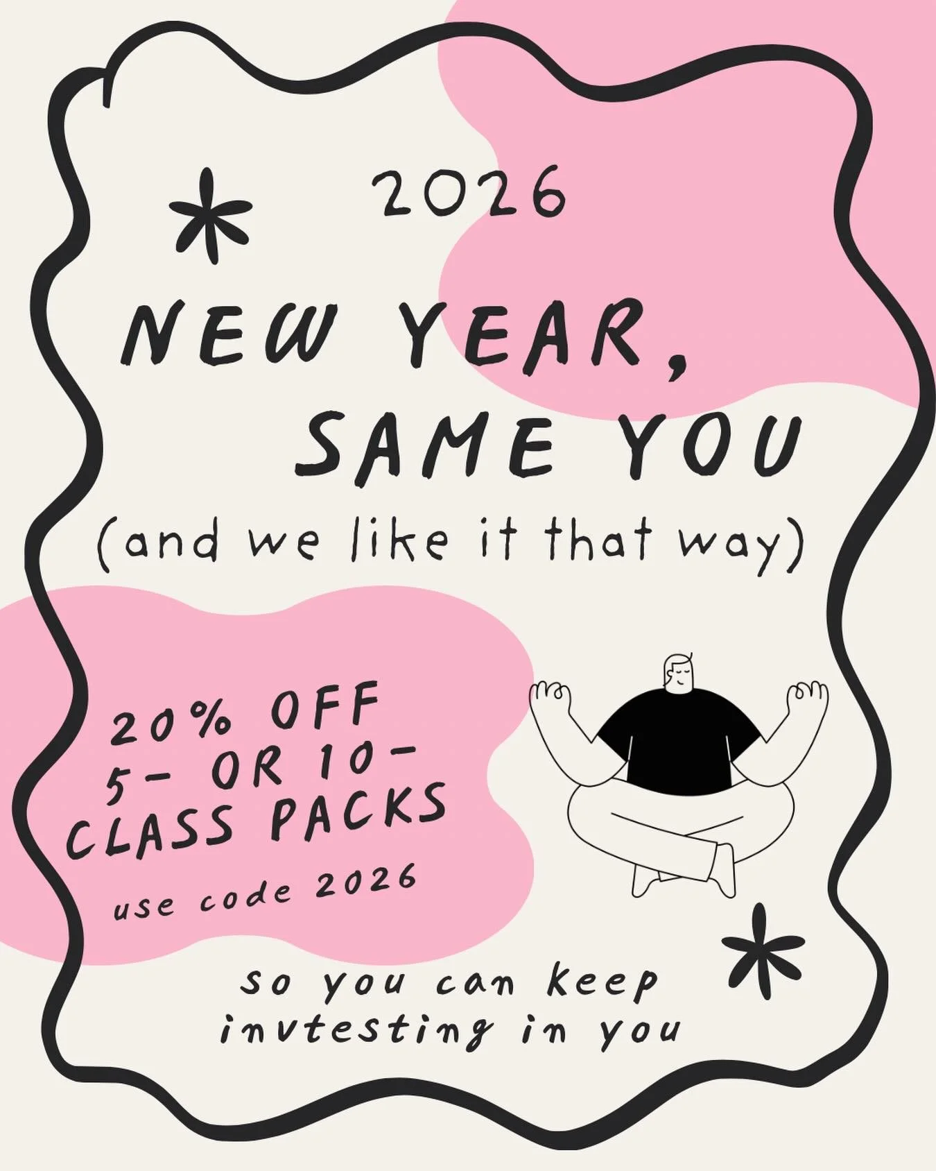 ✨COME AS YOU ARE✨
You and your mat in the studio (and we already have the mat part covered) is all we care about. We don&rsquo;t do new years&rsquo;s resolutions here at HYB; we rely on devotion and dedication to practice, showing up for yourself in 