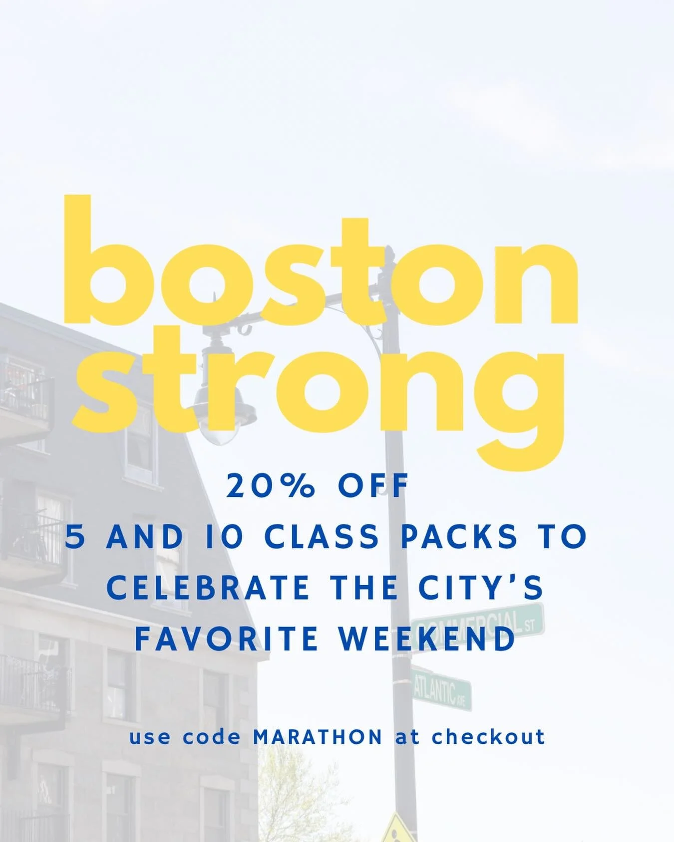✨MARATHON✨

20% off class packs now through Monday at midnight! Get it while it&rsquo;s hot! Best of luck to all the runners participating this weekend! 🏃&zwj;♀️🏃&zwj;♂️
