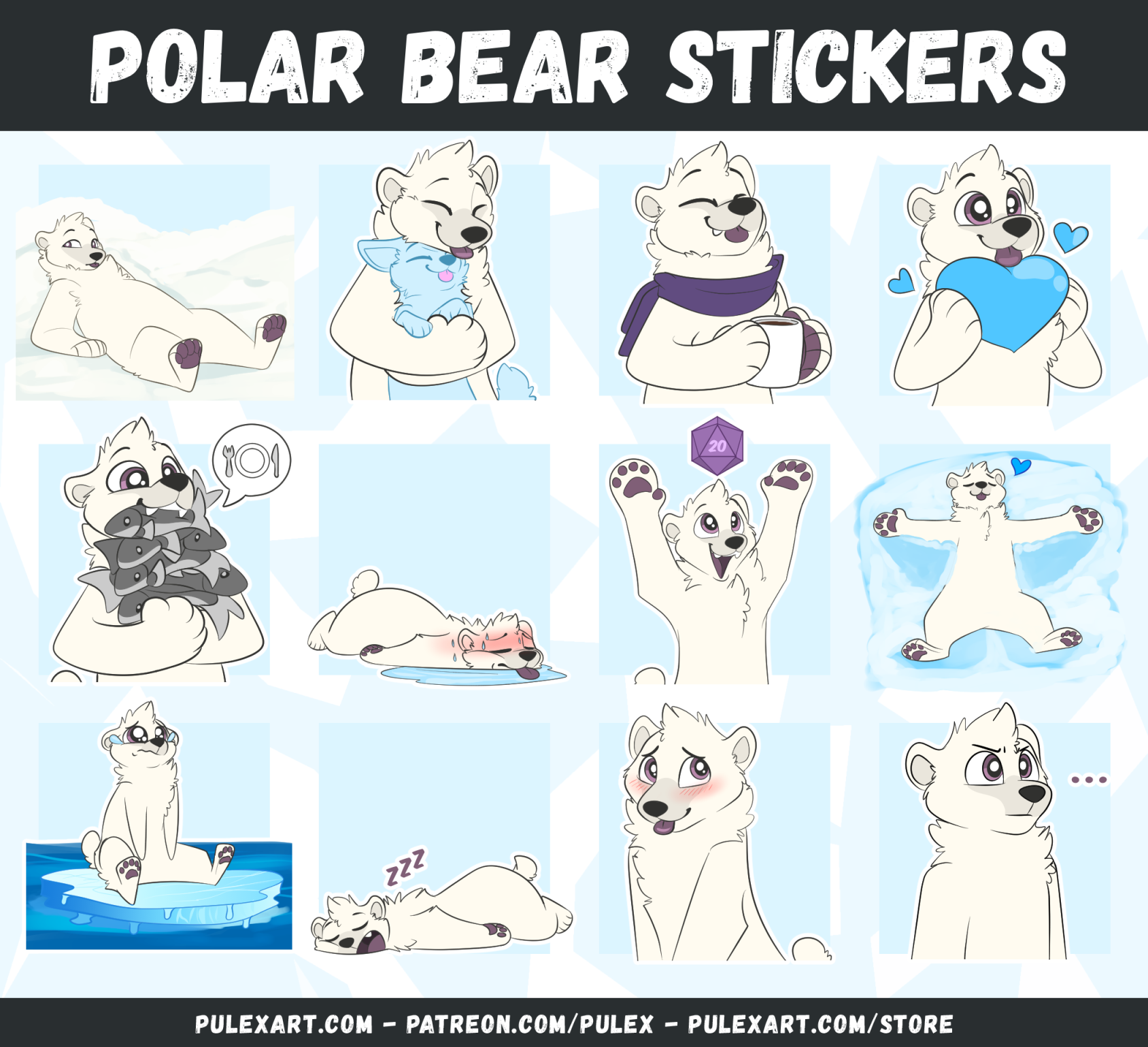 Polar Bear Sticker Bases