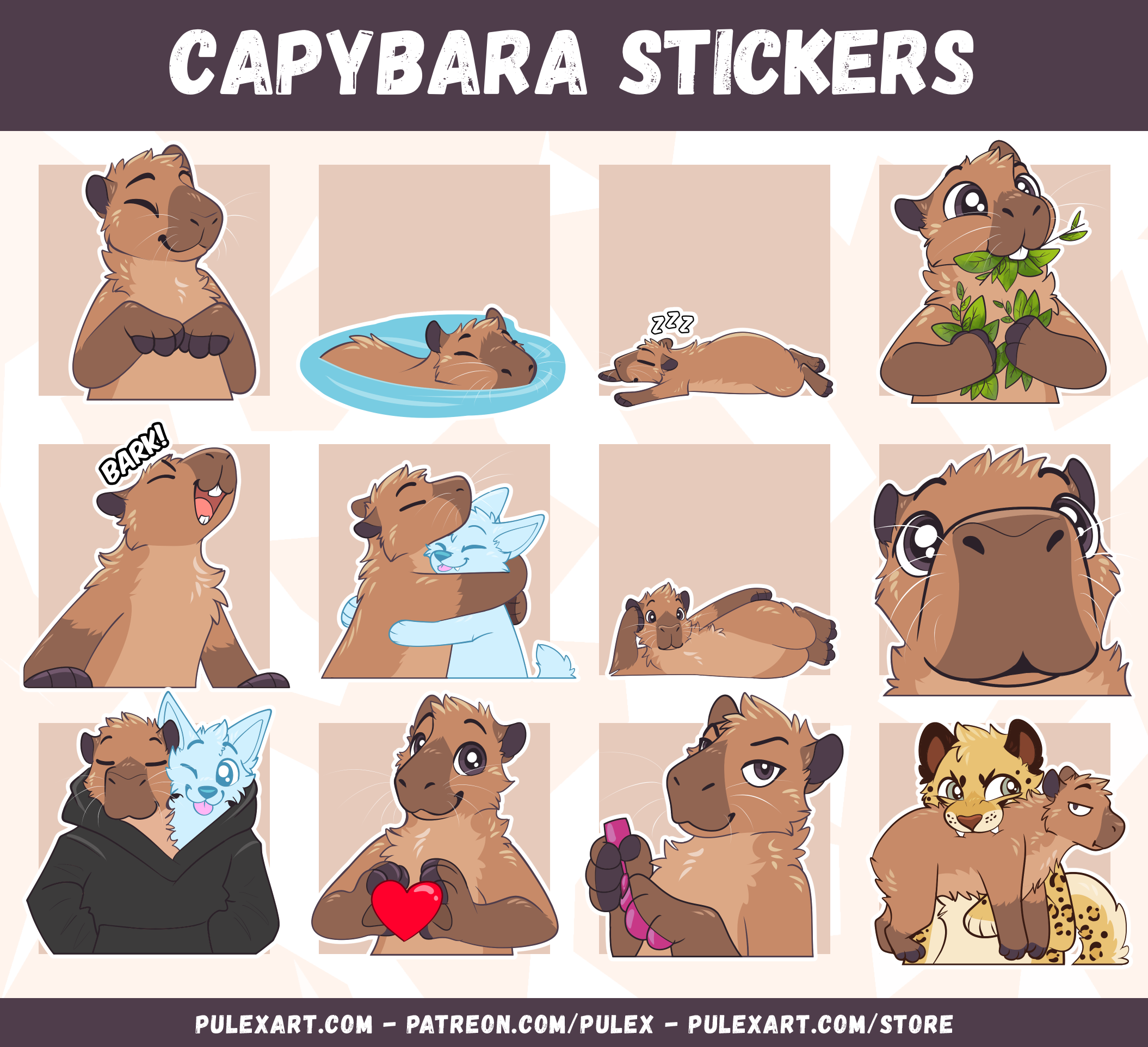 Capybara Sticker Bases