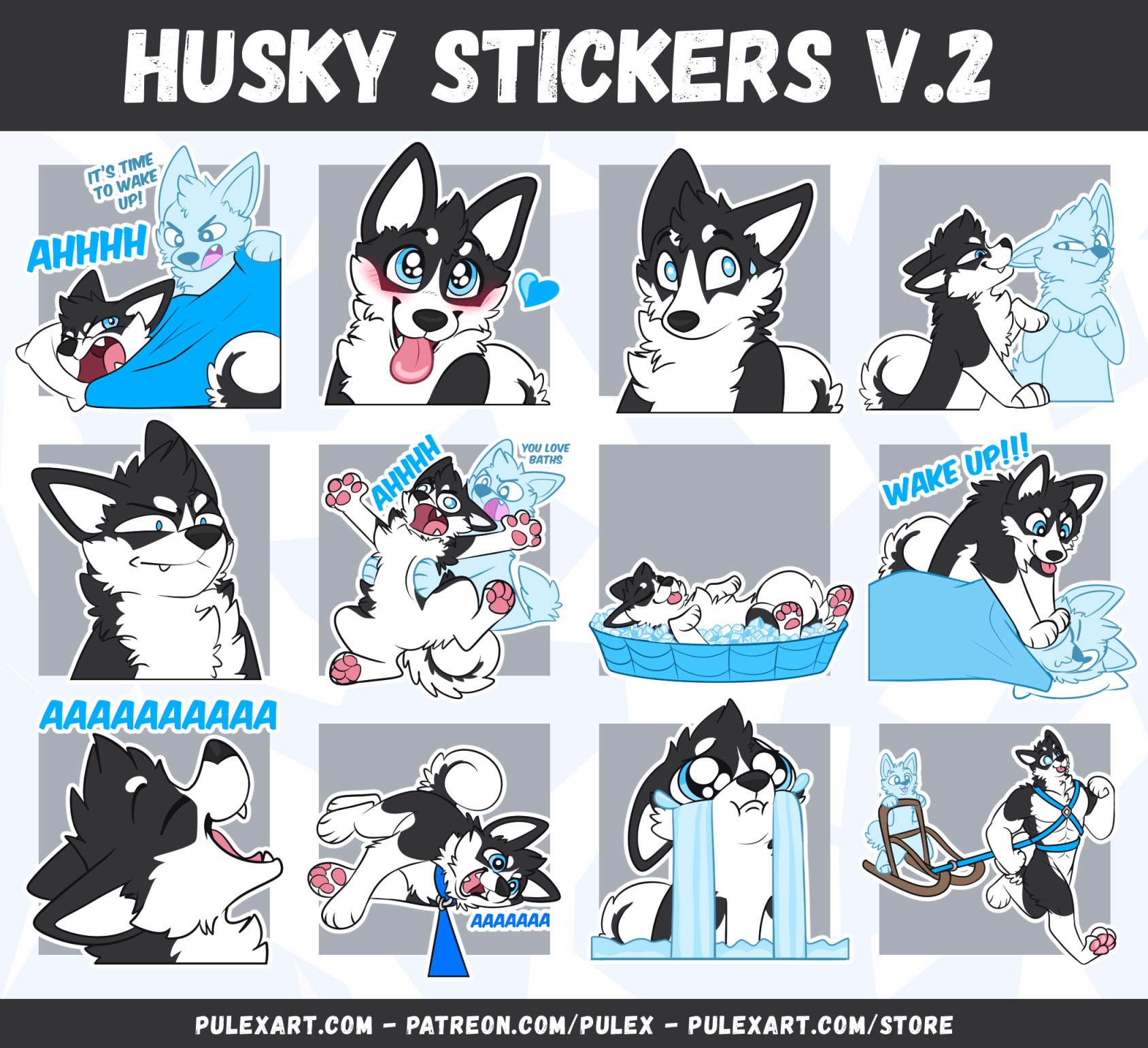 Husky Sticker Bases #2