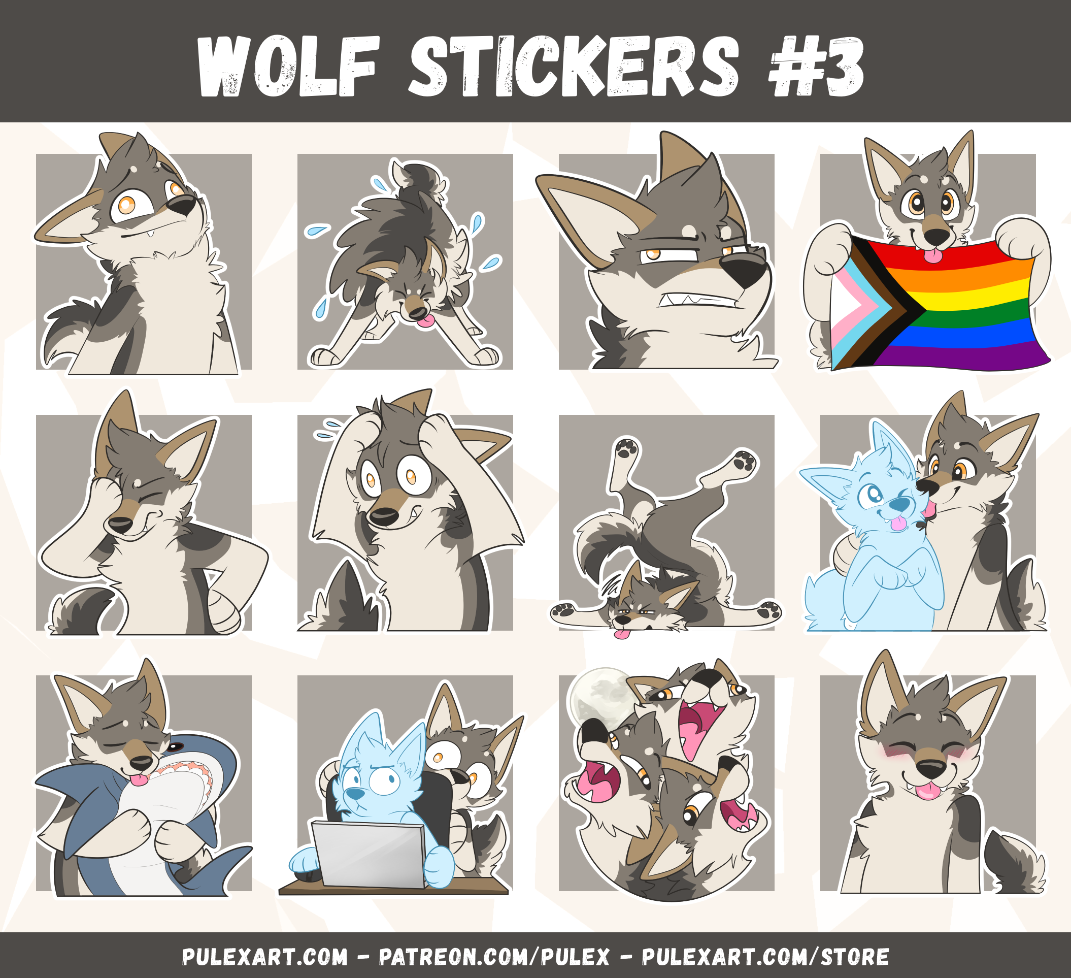 Wolf Sticker Bases #3