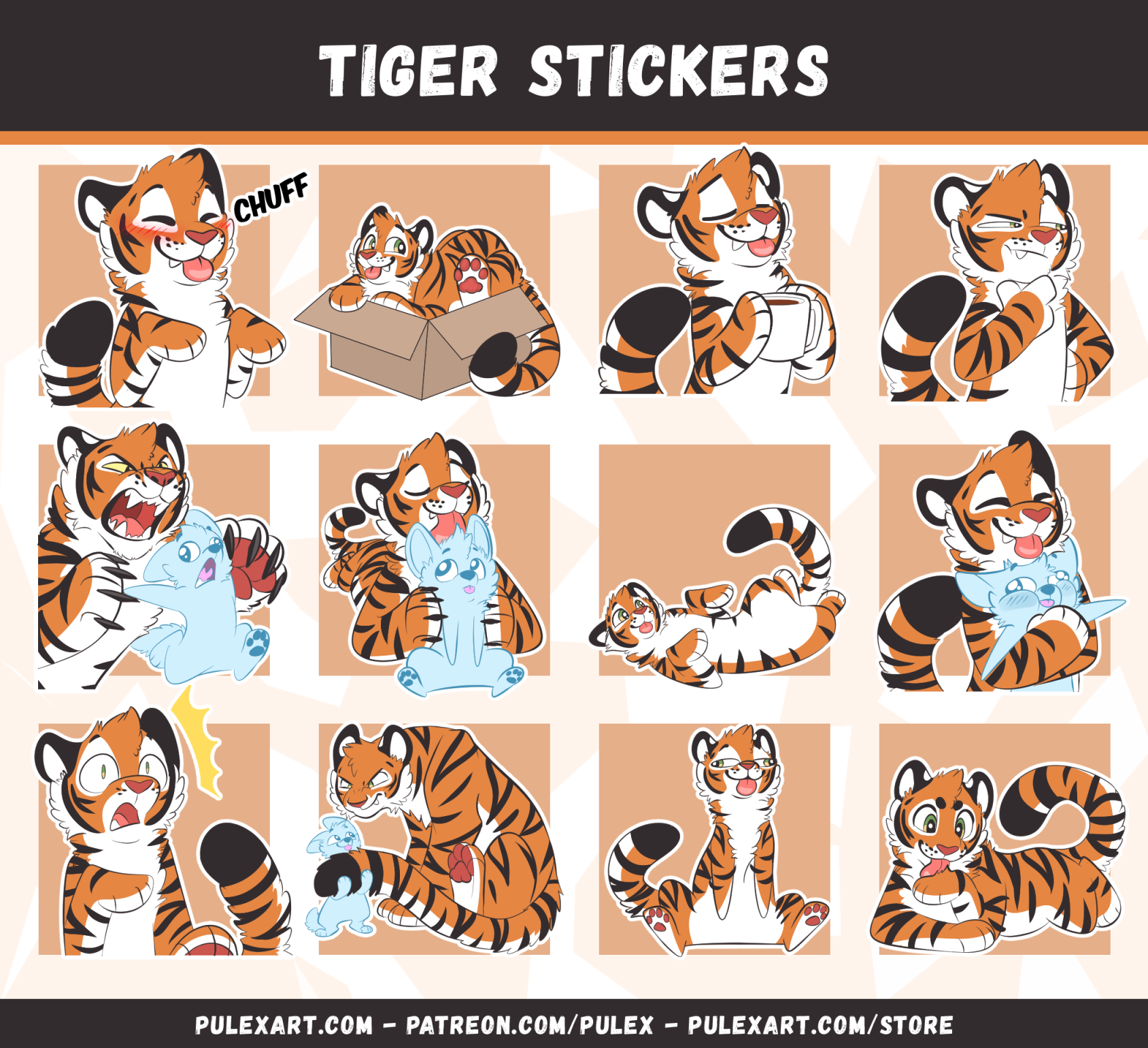 Tiger Sticker Bases