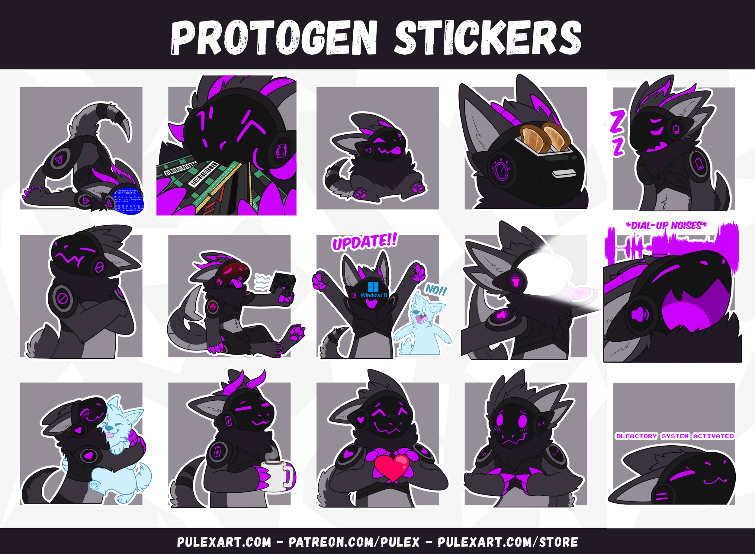 Protogen Sticker Bases