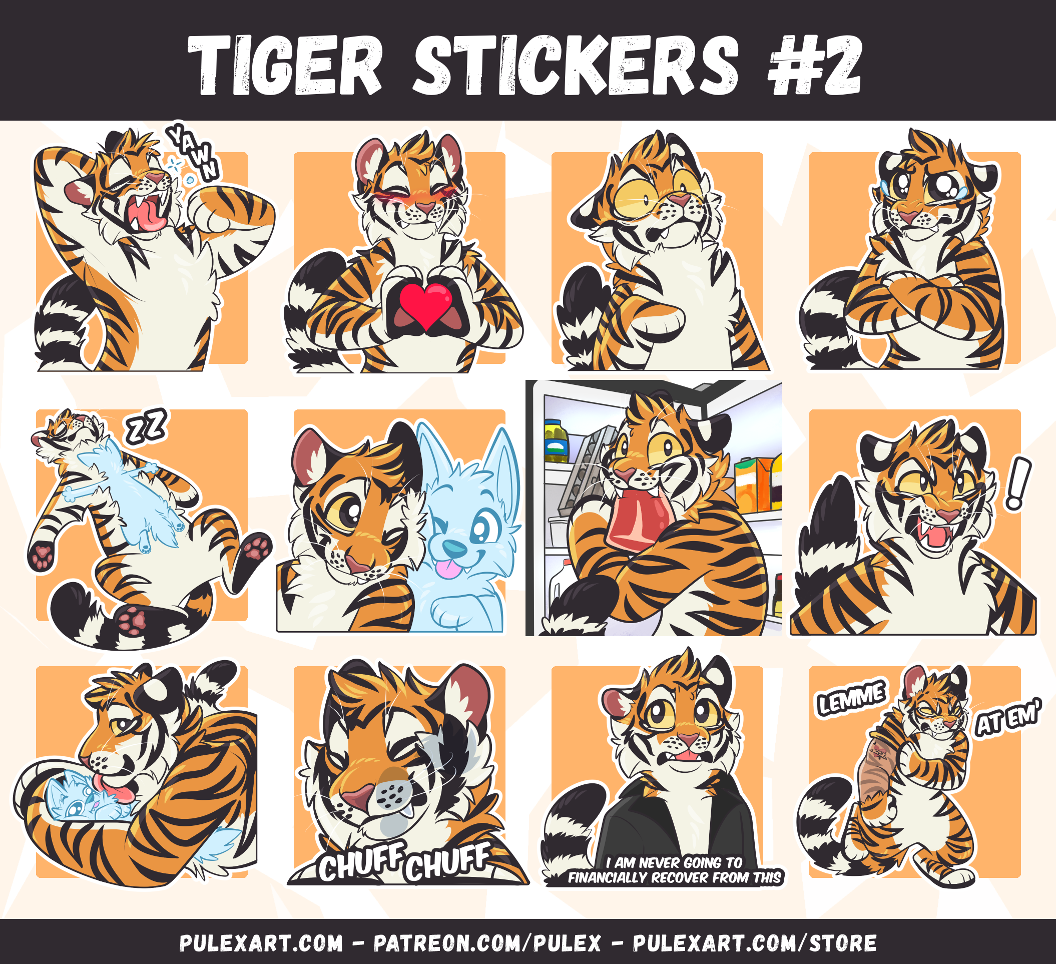 Tiger Sticker Bases #2