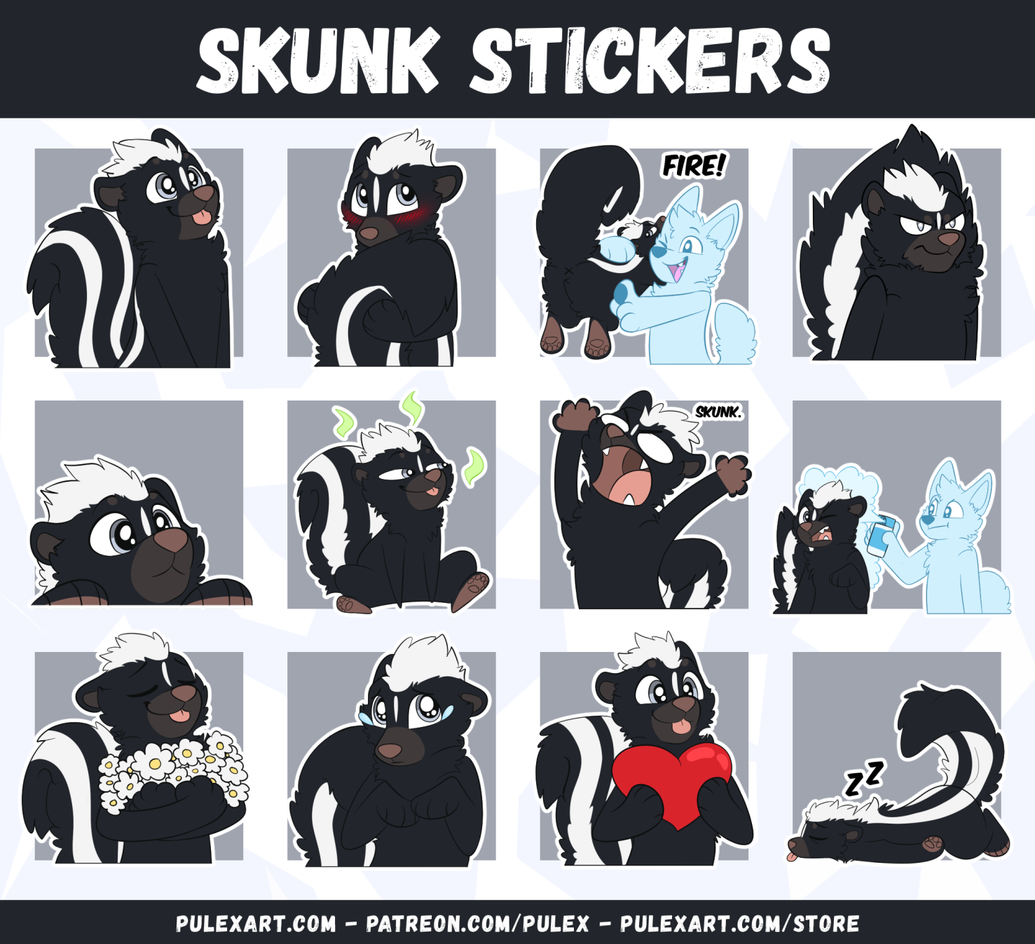 Skunk Sticker Bases