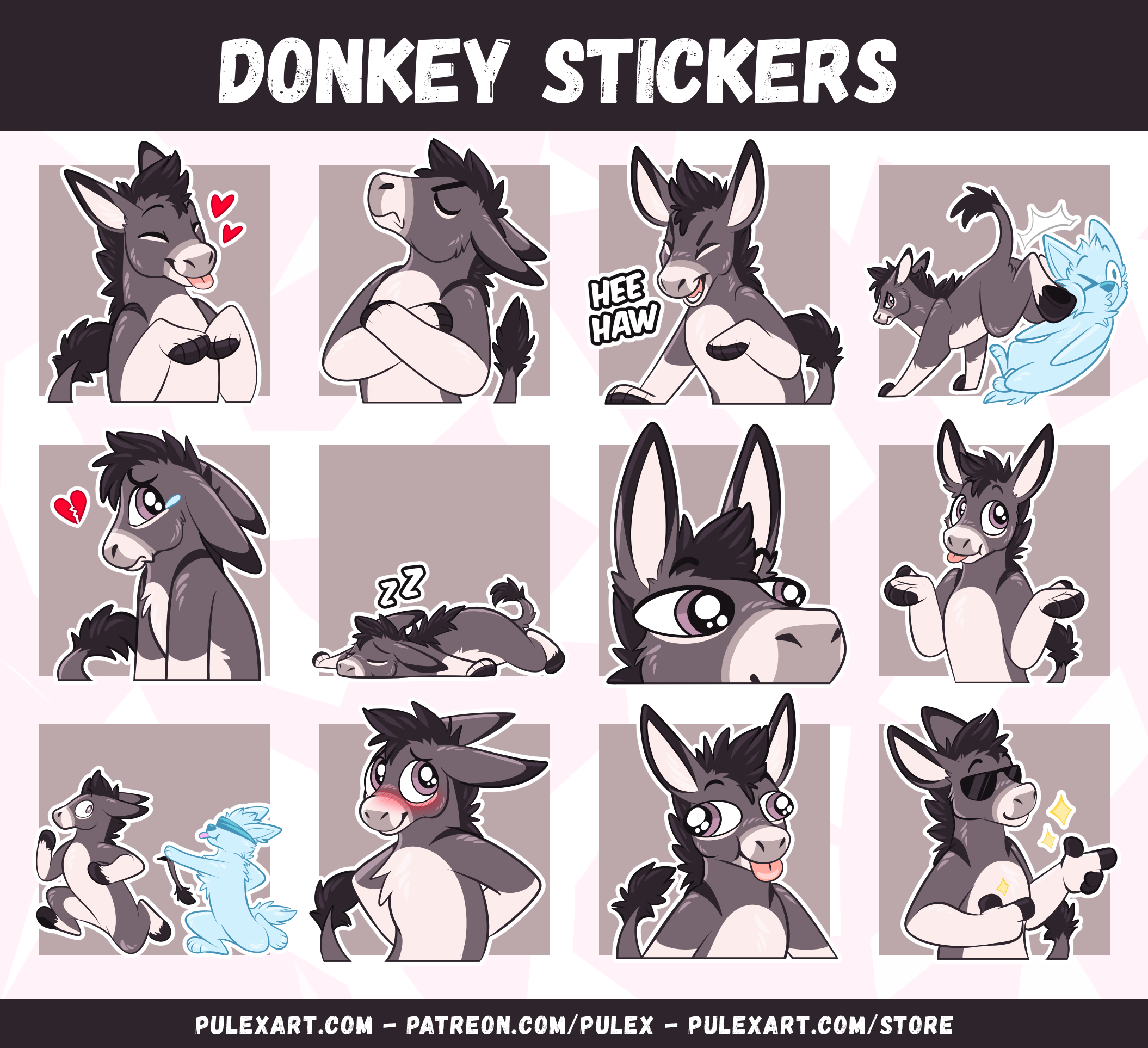 Donkey Sticker Bases