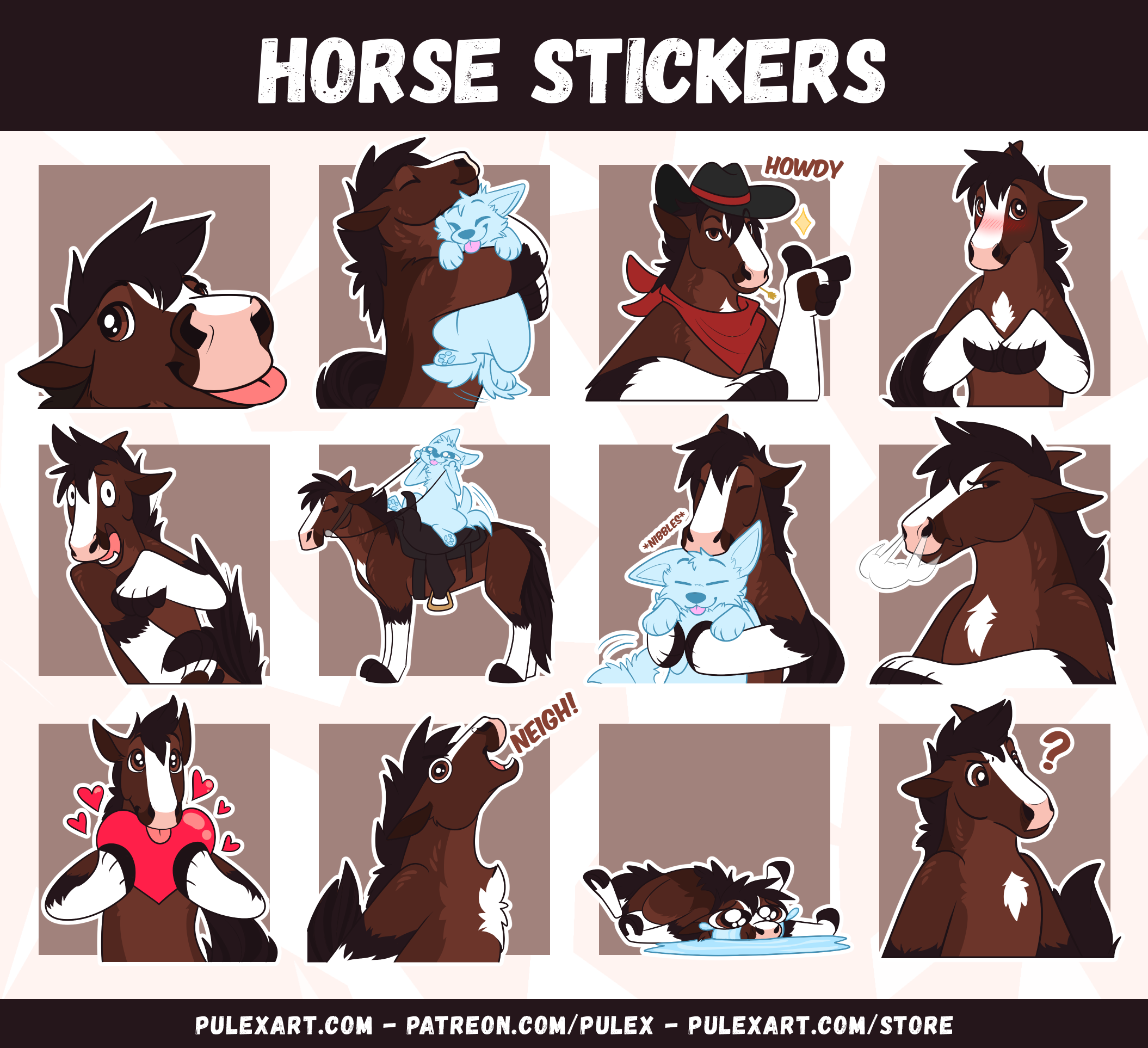 Horse Sticker Bases
