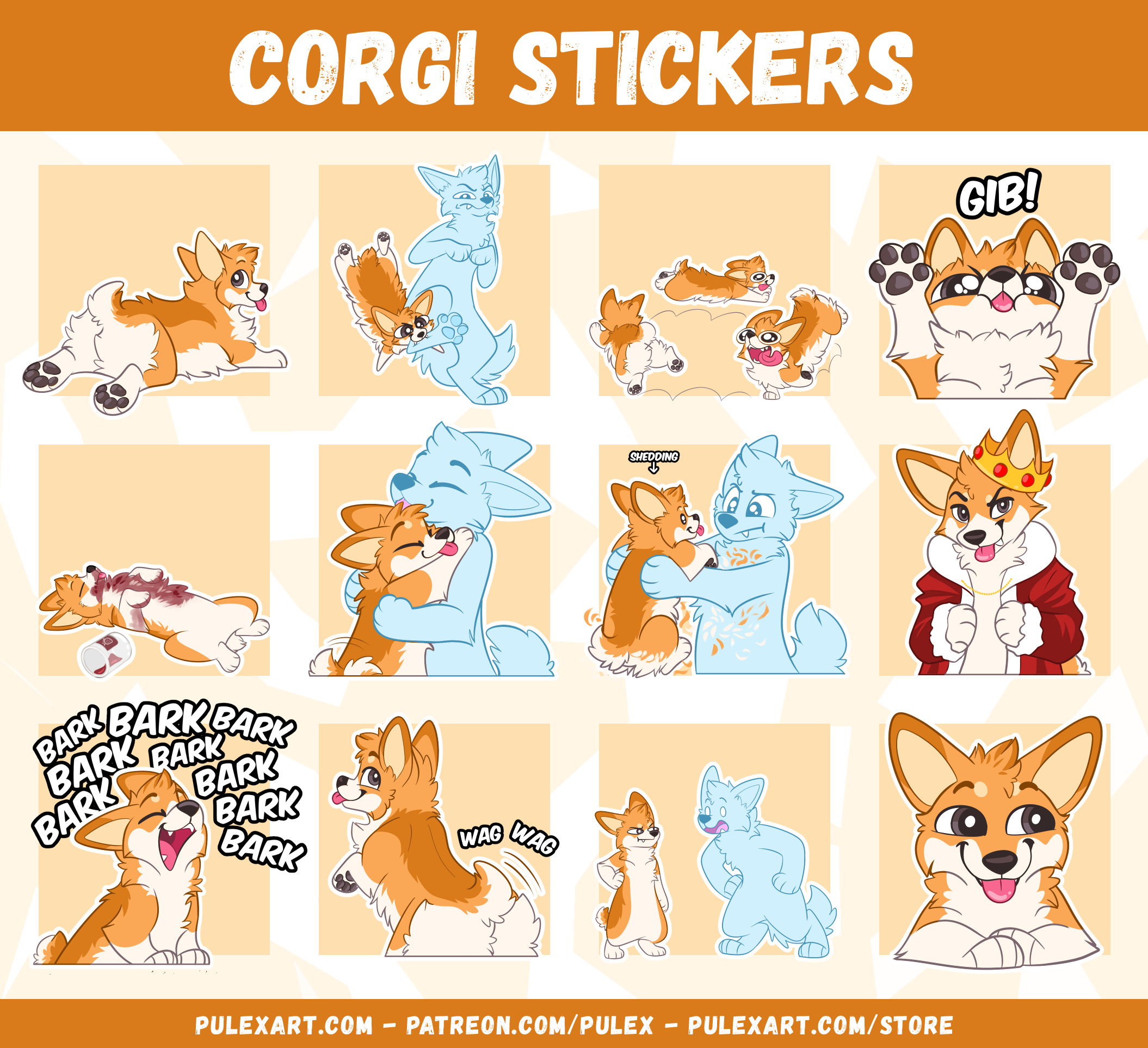 Corgi Sticker Bases