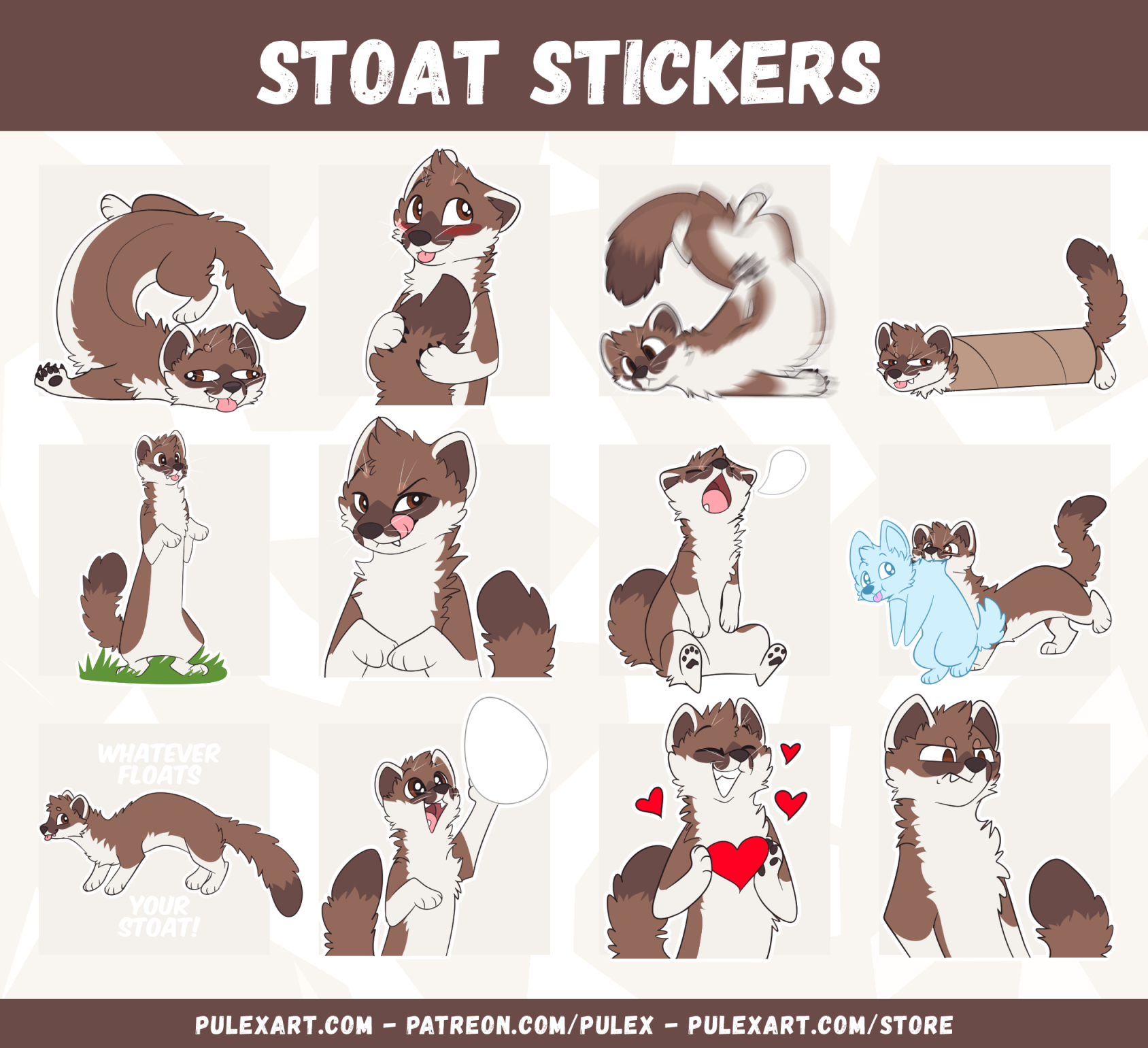 Stoat Sticker Bases!