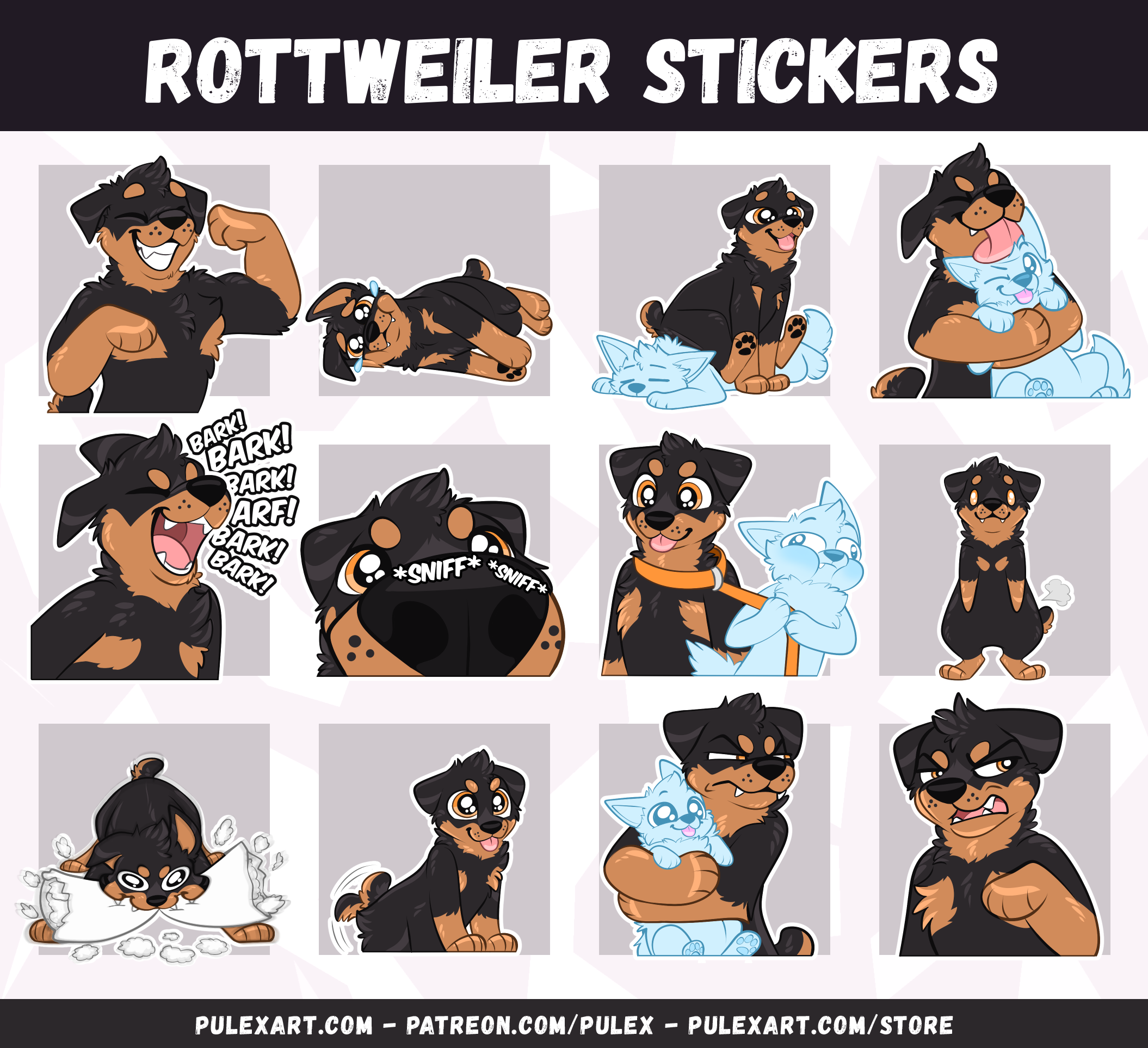 Rottweiler Sticker Bases
