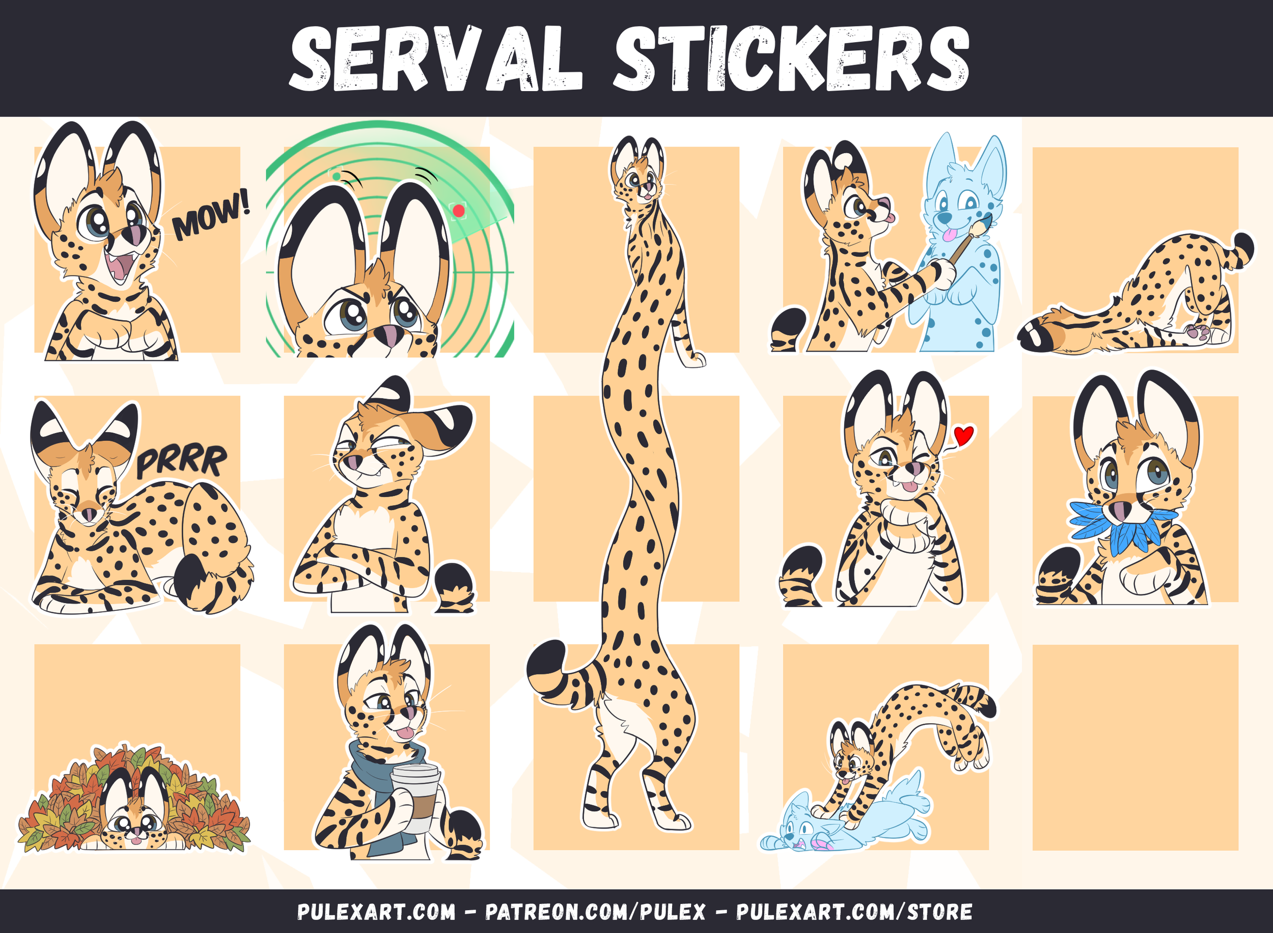 Serval Sticker Bases