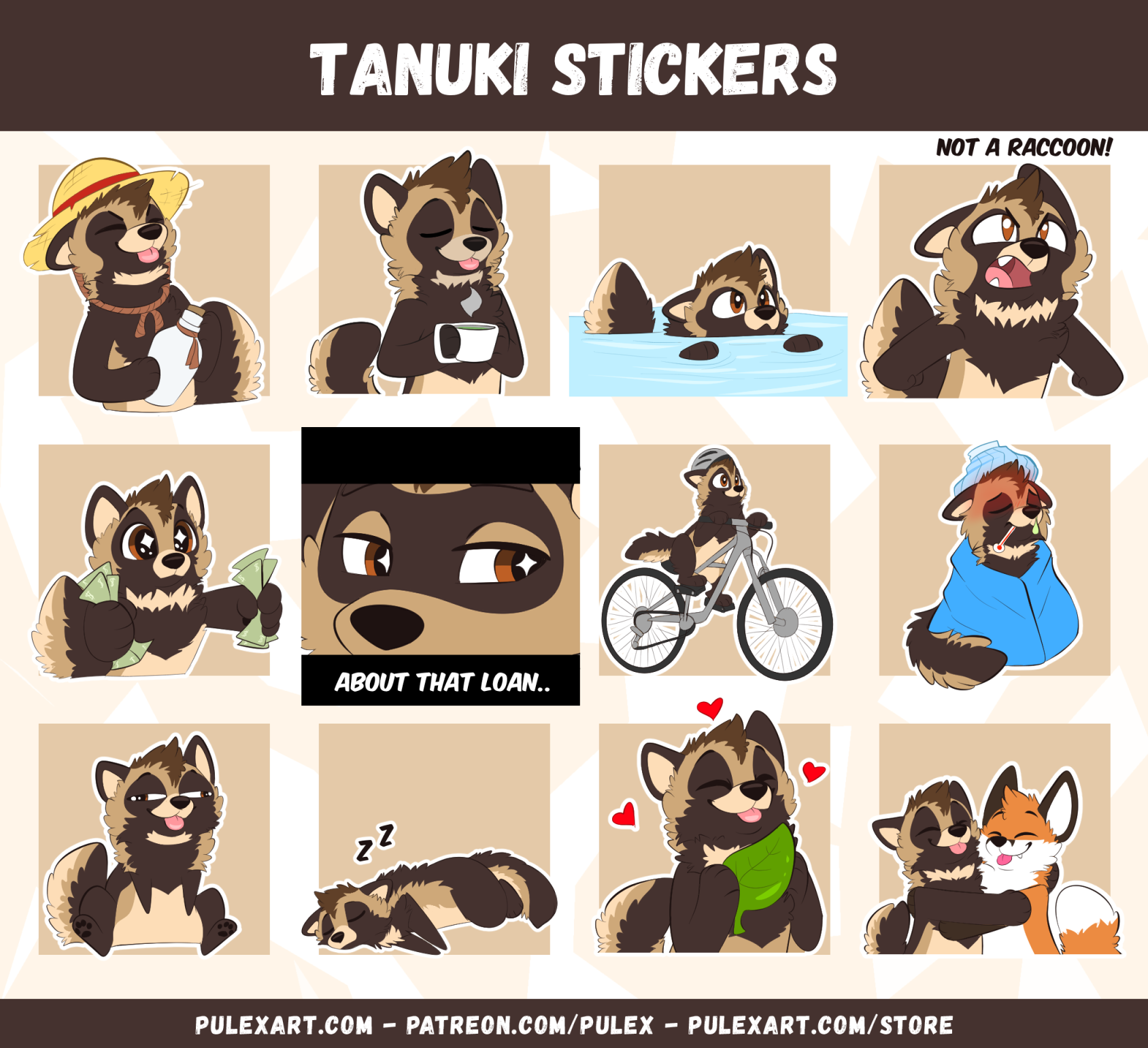 Tanuki Sticker Bases