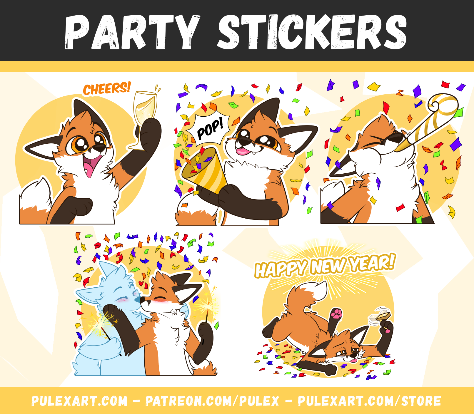 Party / New Years Sticker Bases