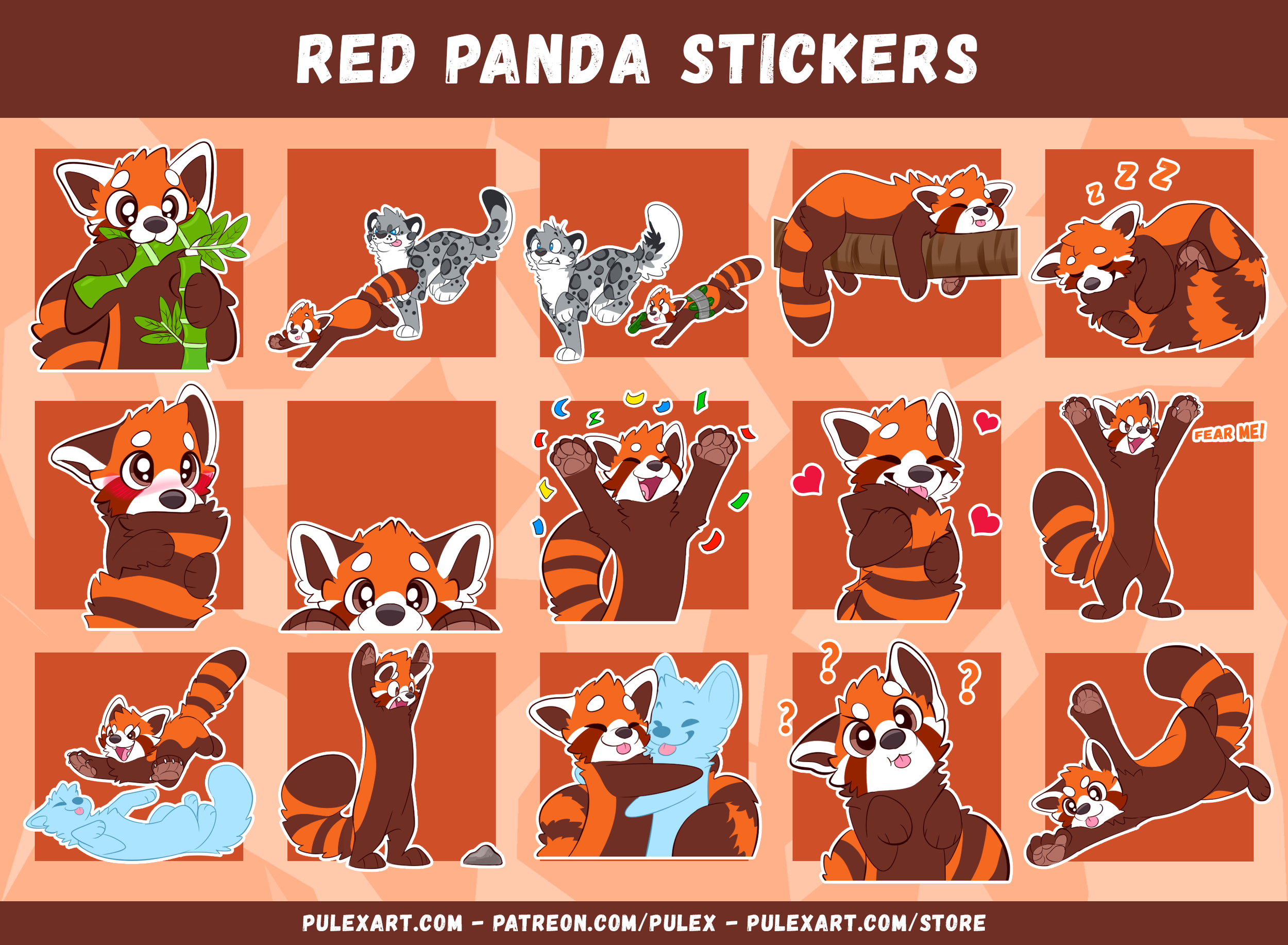Red Panda Sticker Bases!