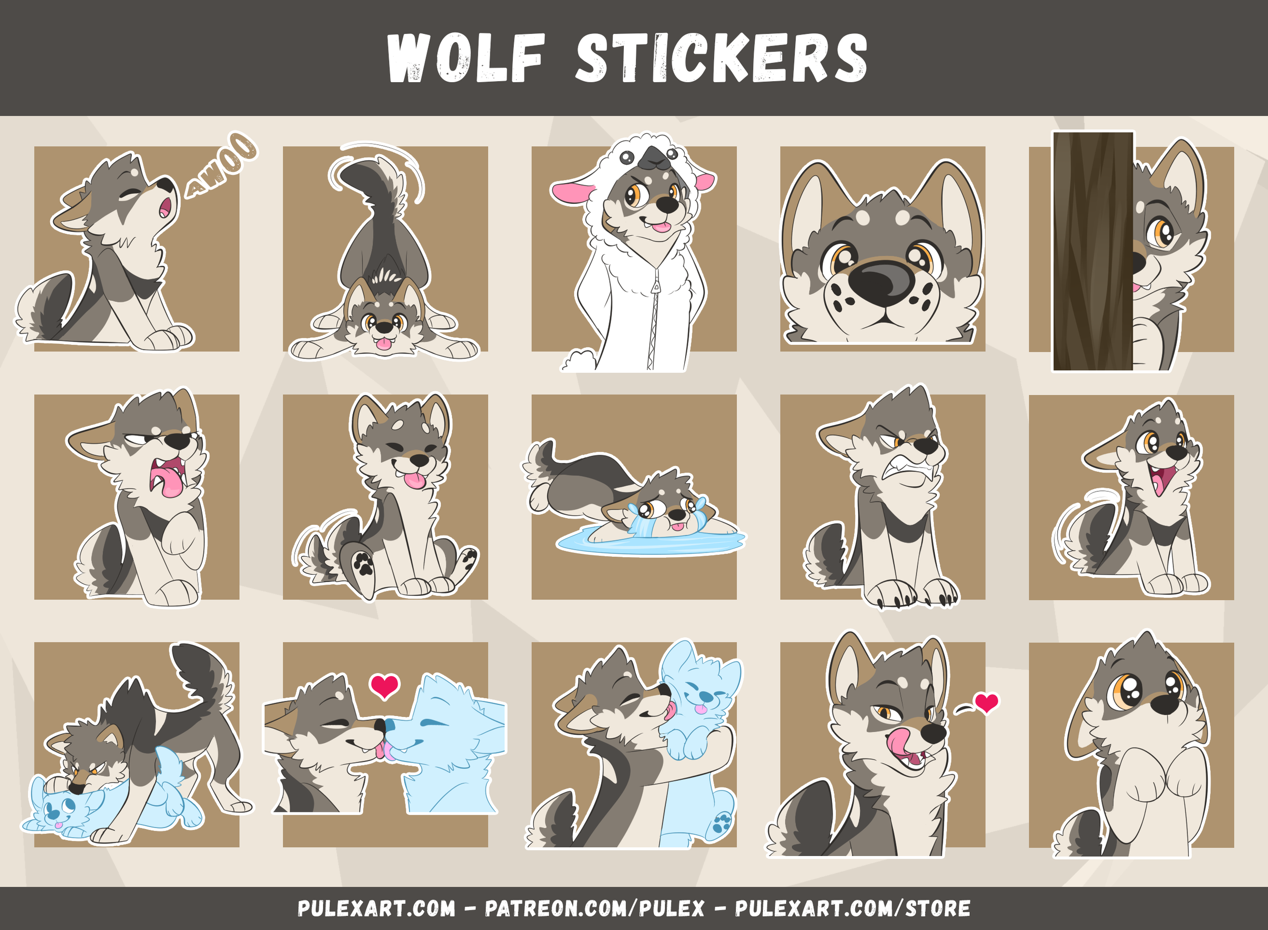 Wolf Sticker Bases