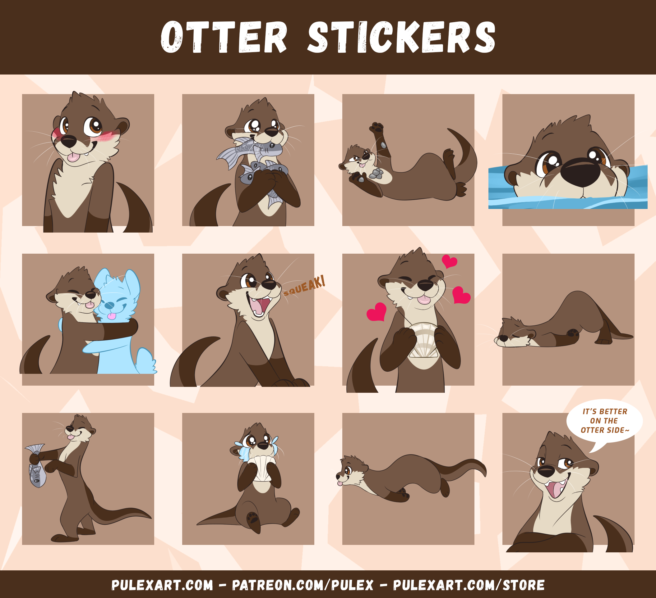 Otter Sticker Bases!