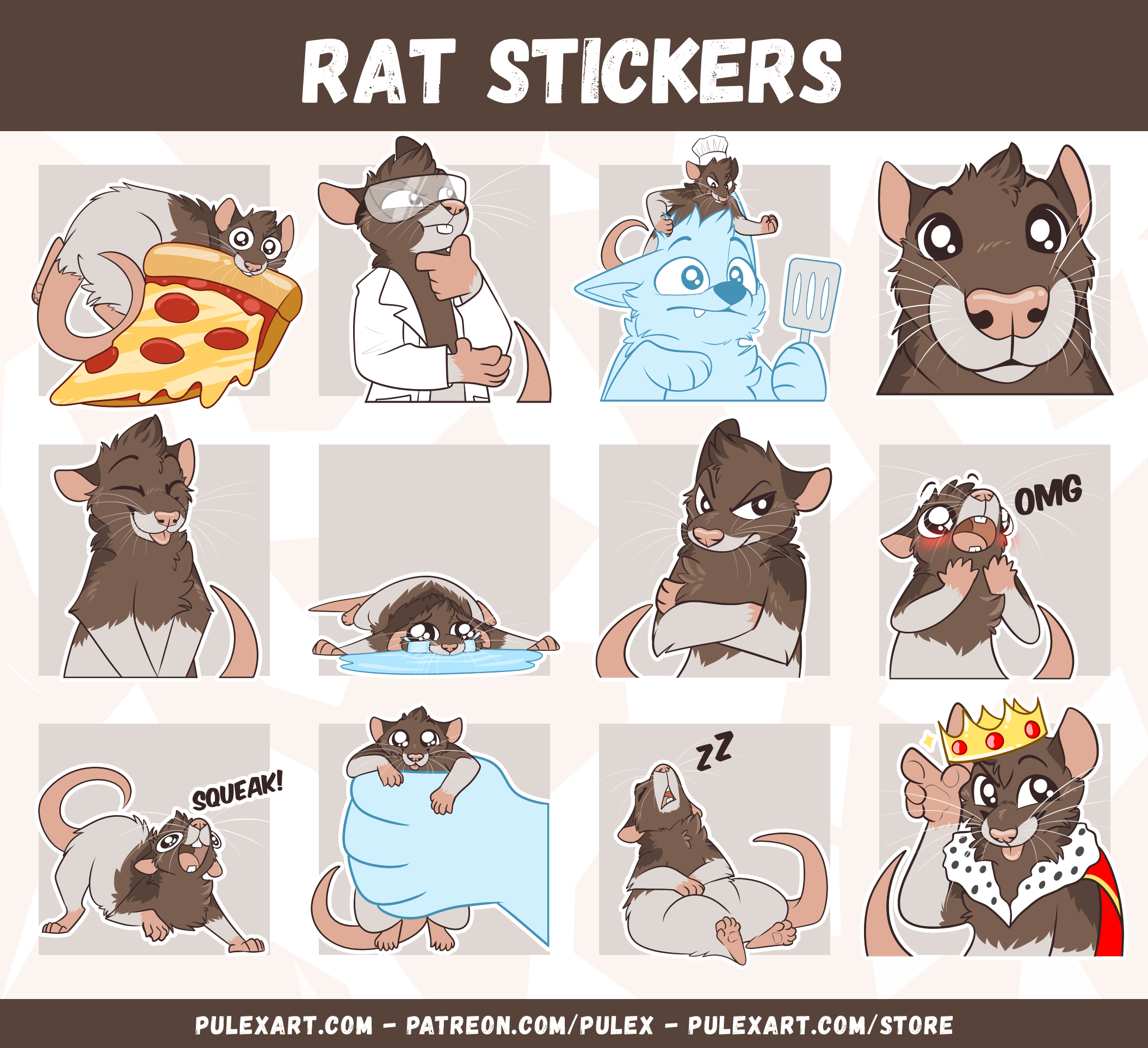 Rat Sticker Bases