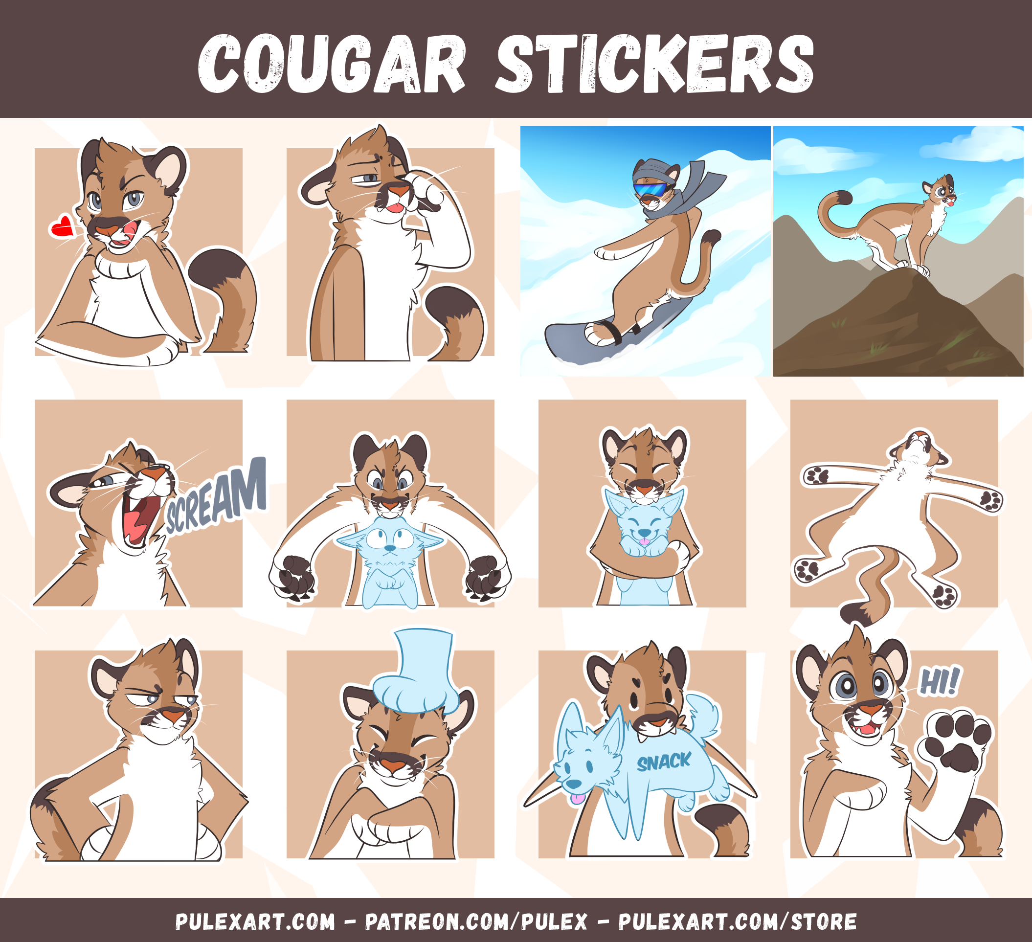 Cougar Sticker Bases
