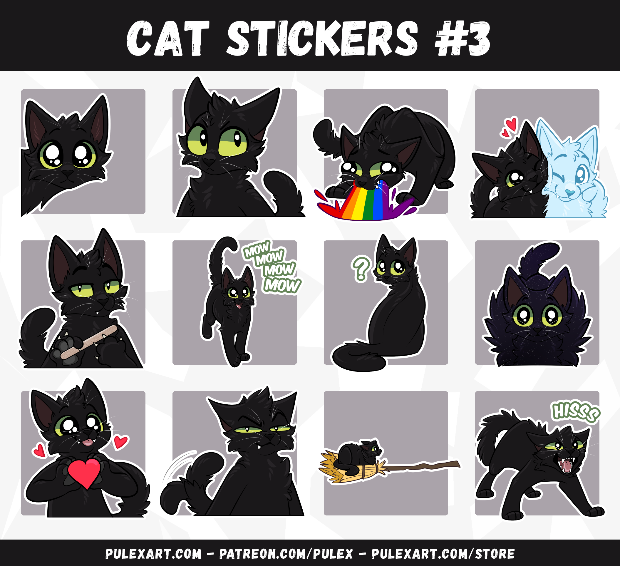 Cat Sticker Bases #3