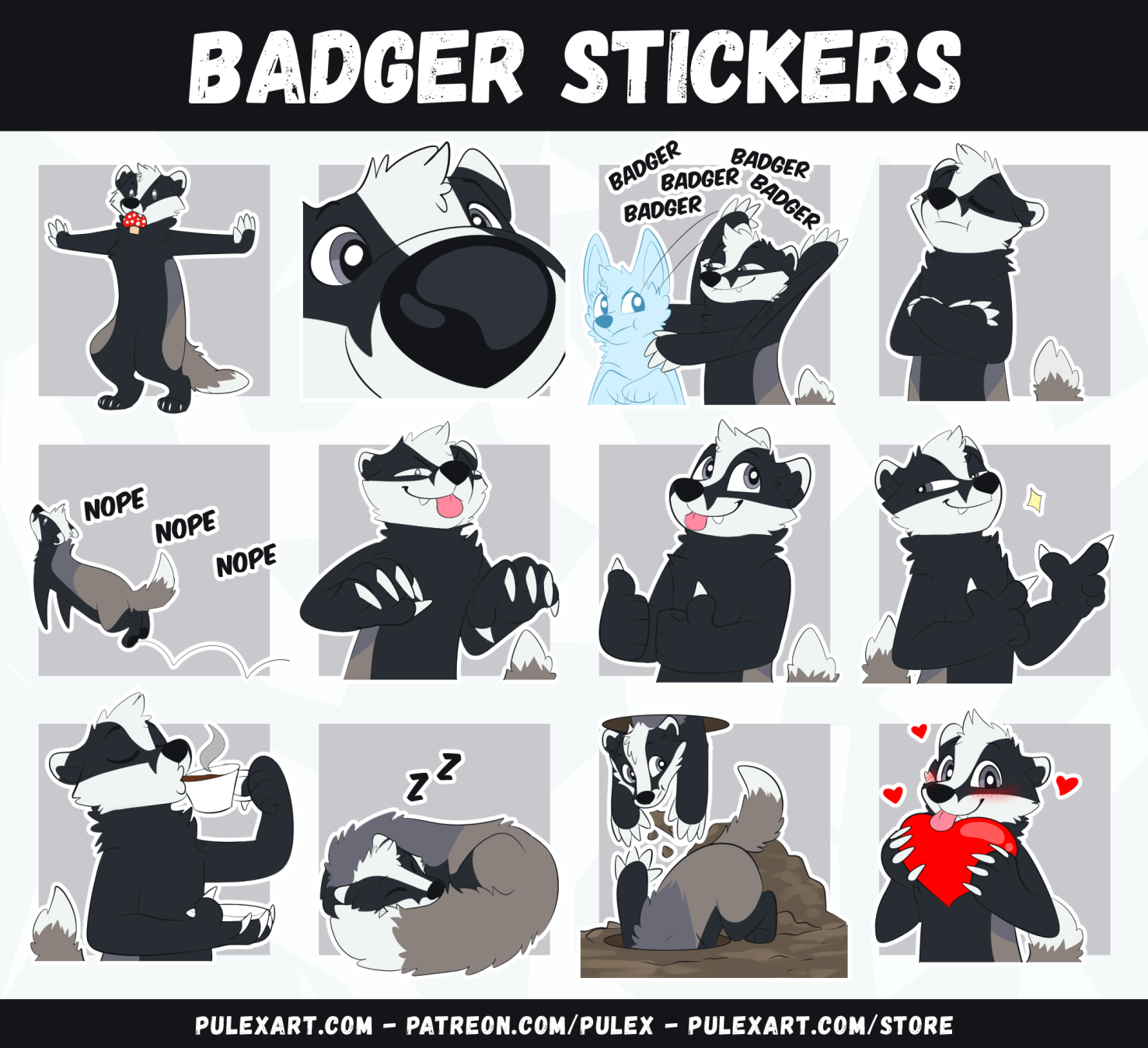 Badger Sticker Bases