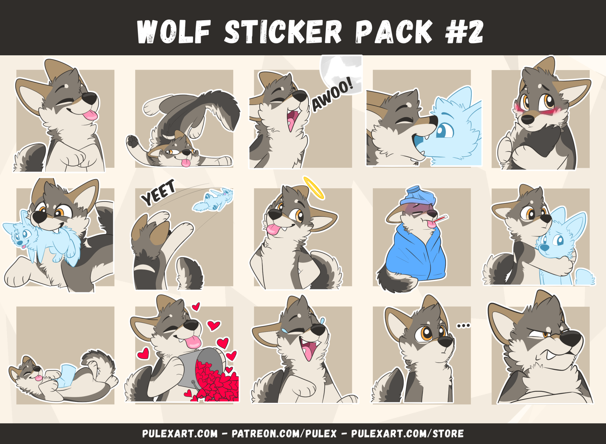 Wolf Sticker Bases #2