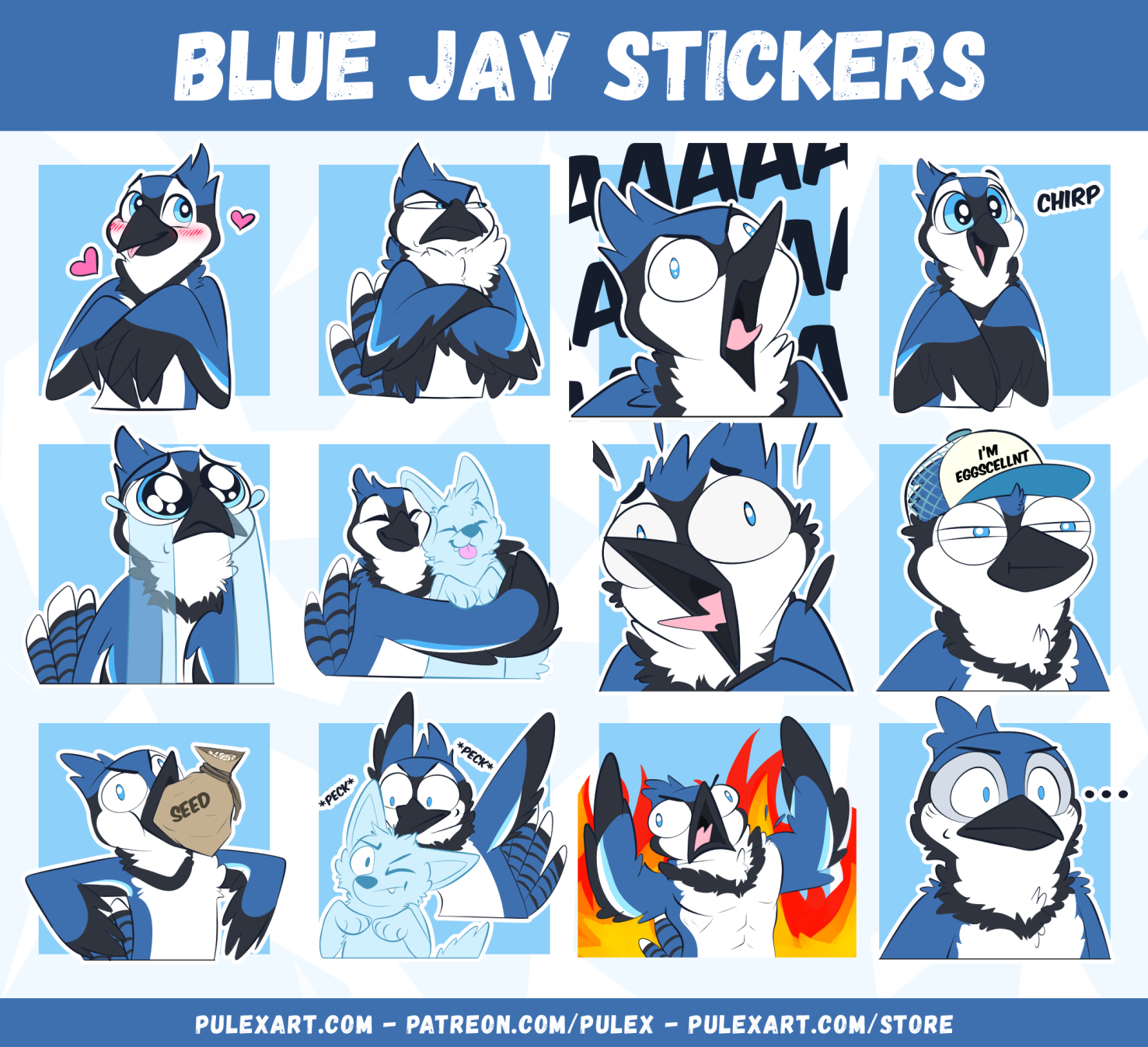 Blue Jay Sticker Bases