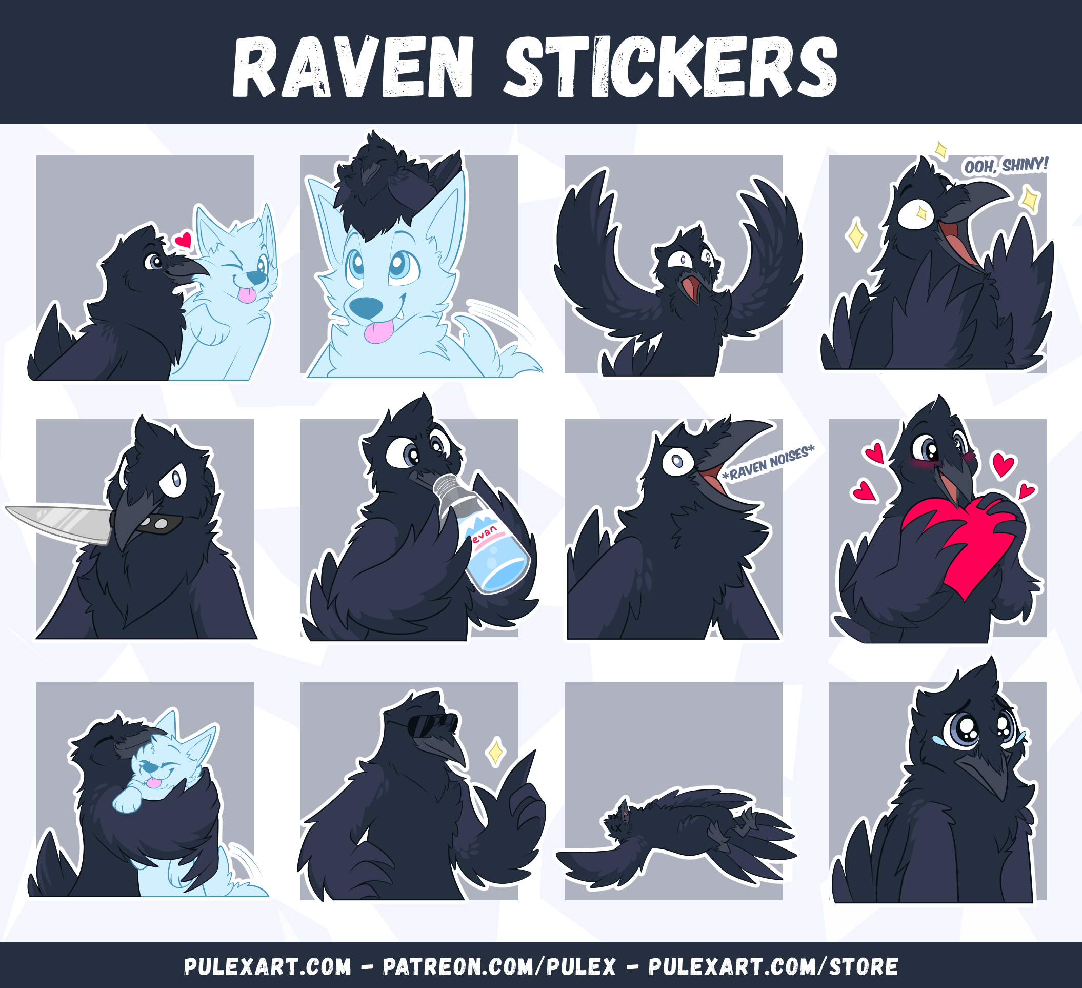 Raven Sticker Bases