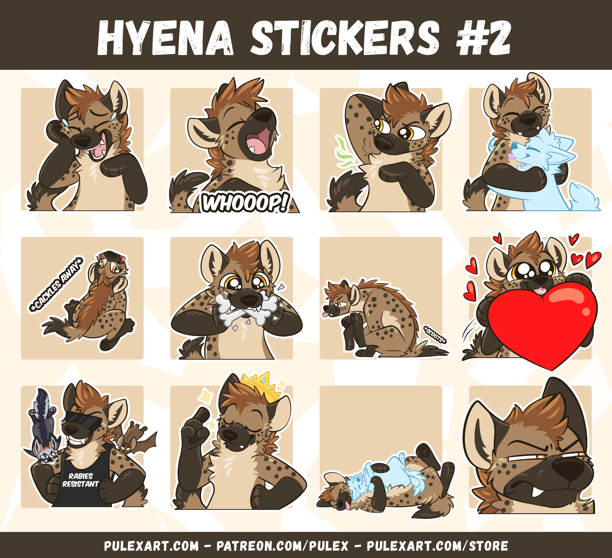 Hyena Sticker Bases #2