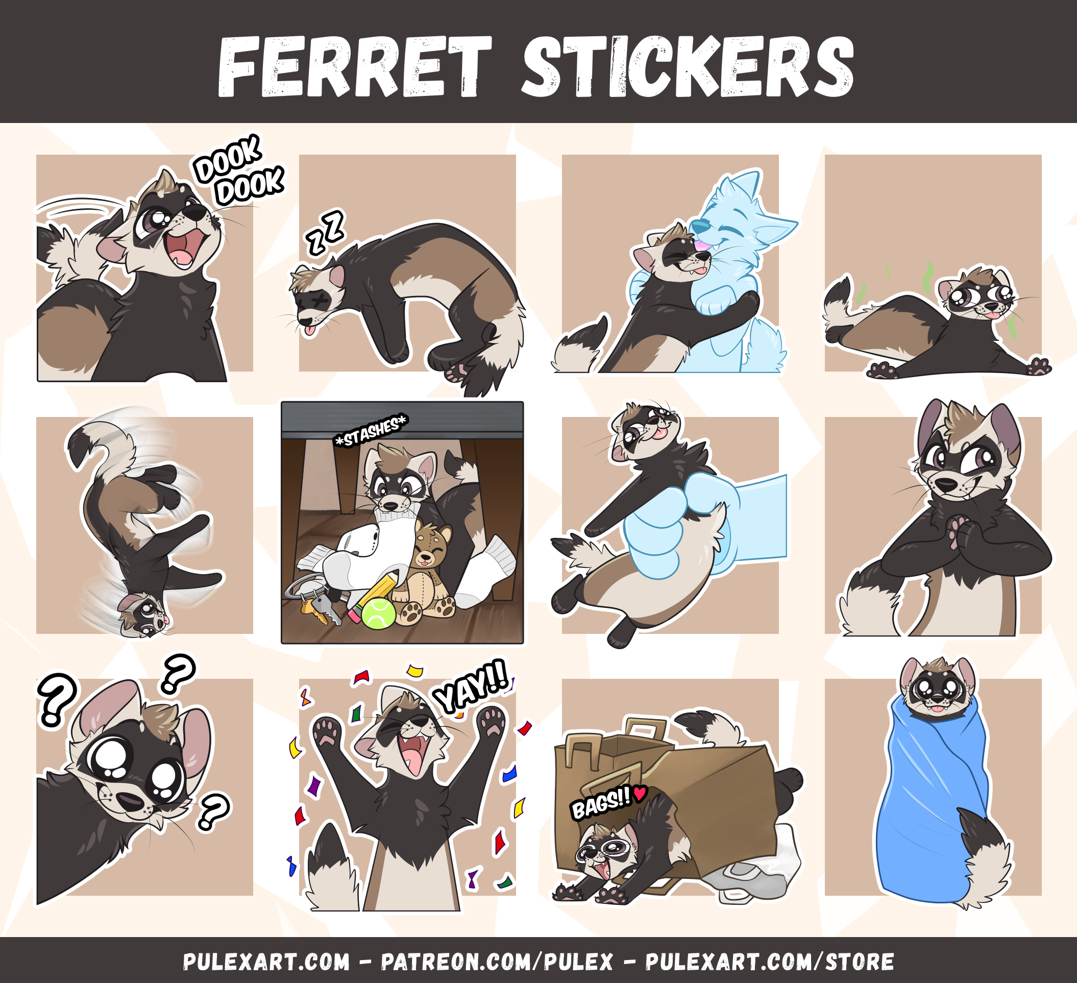 Ferret Sticker Bases