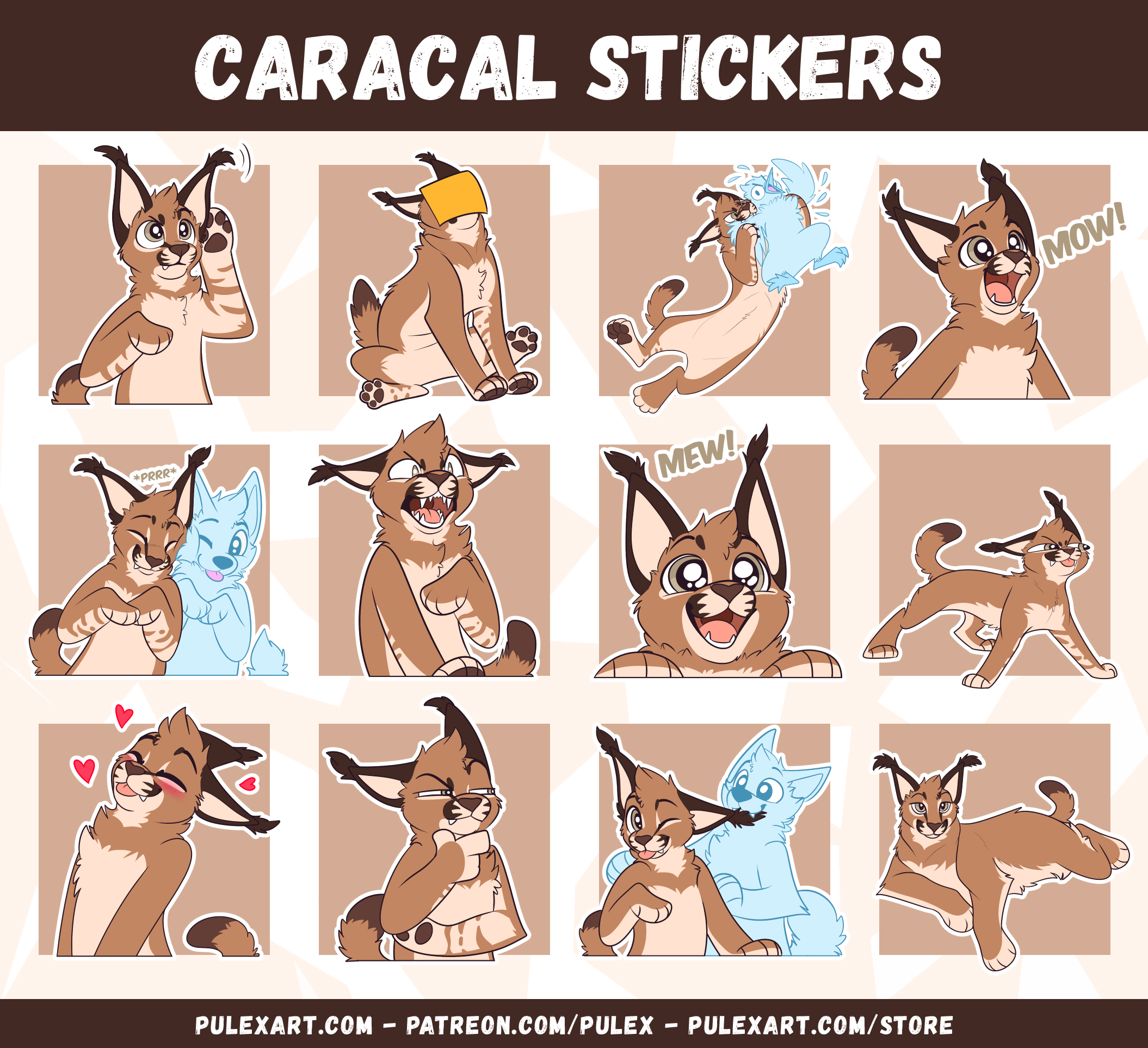 Caracal Sticker Bases