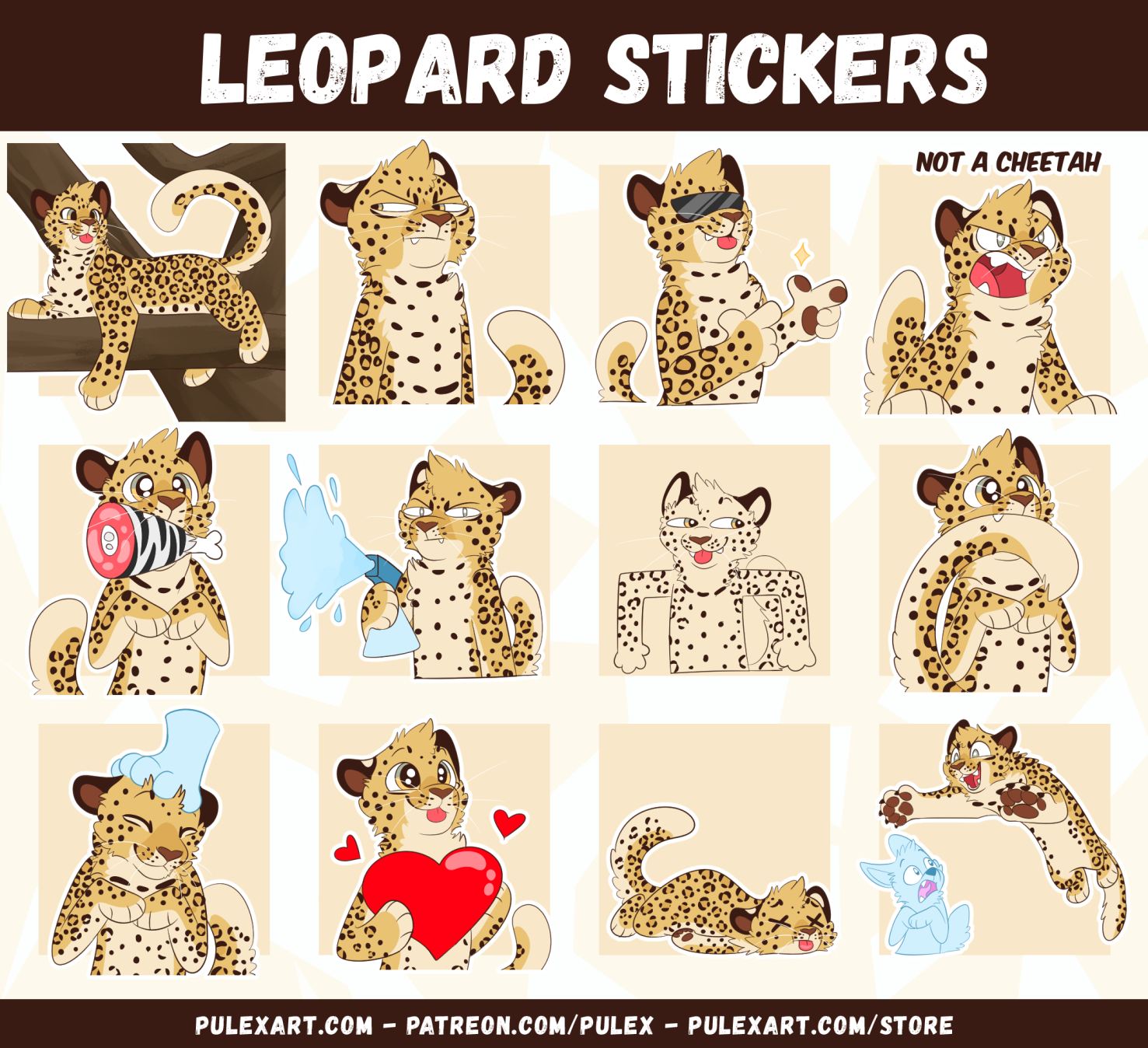 Leopard Sticker Bases