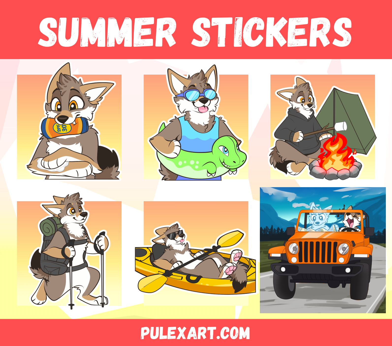 Summer Sticker Bases